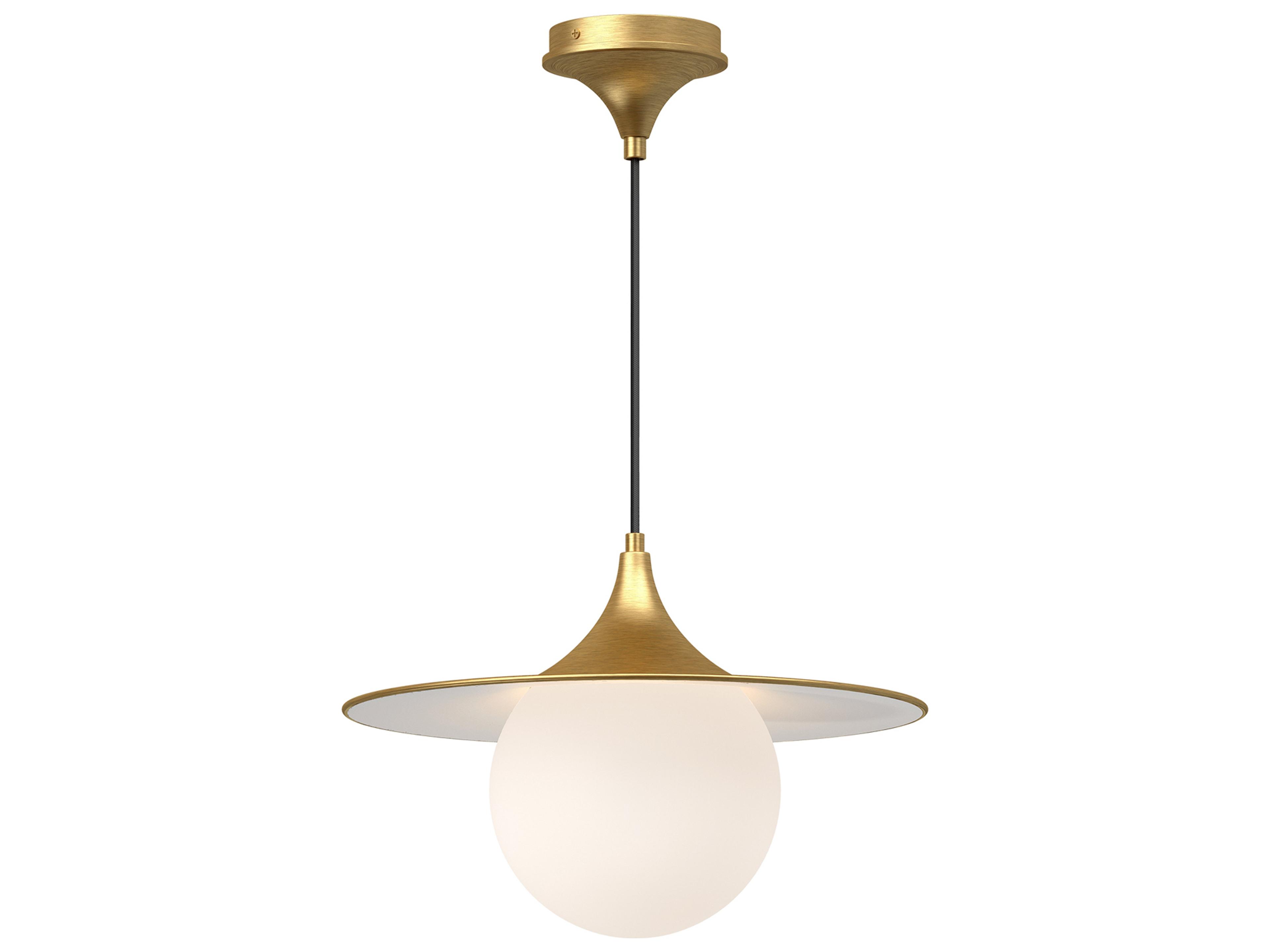 Alora Mood Fuji 1-Light Brushed Gold Pendant