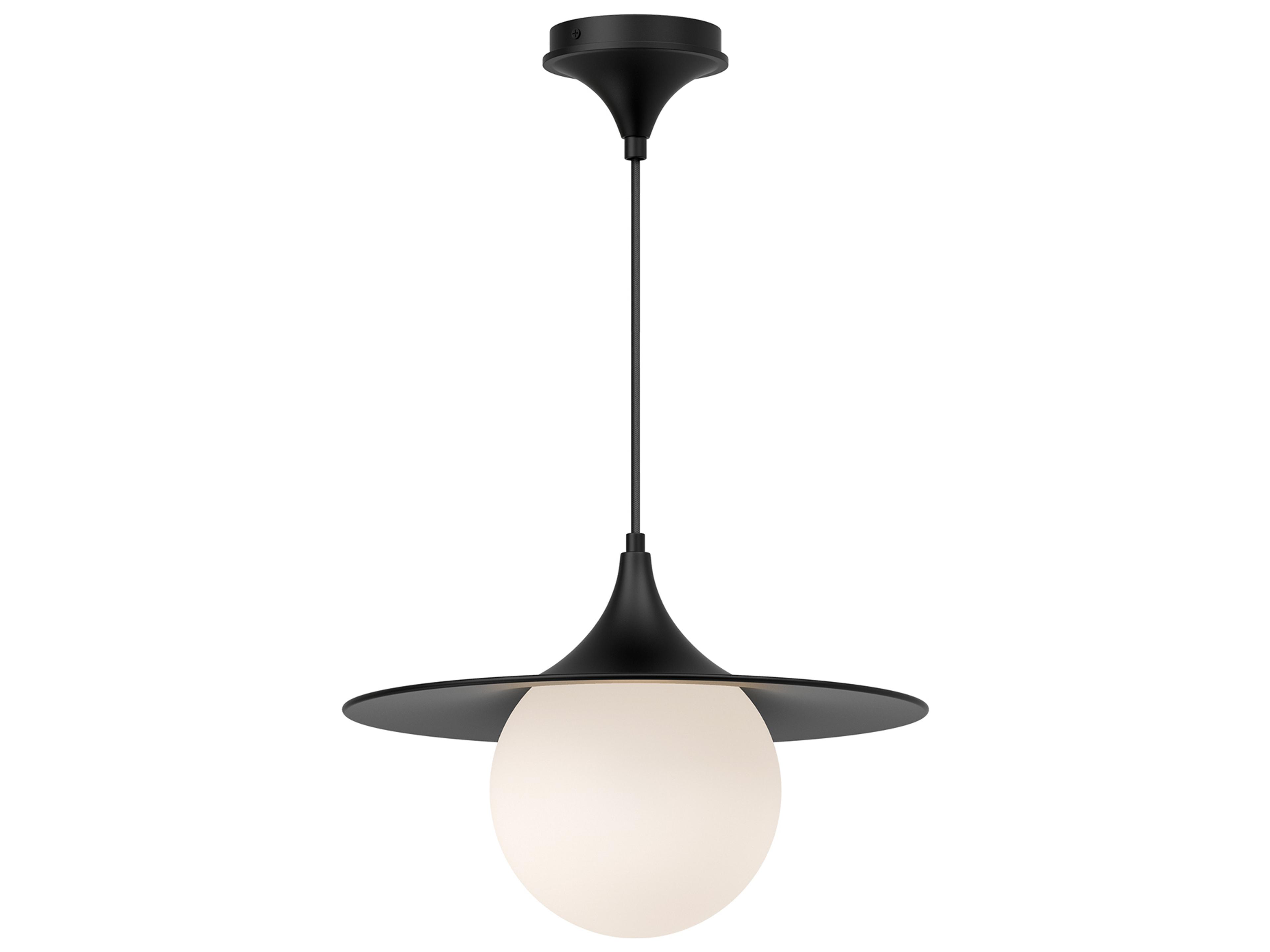 Alora Mood Fuji 1-Light Matte Black Pendant