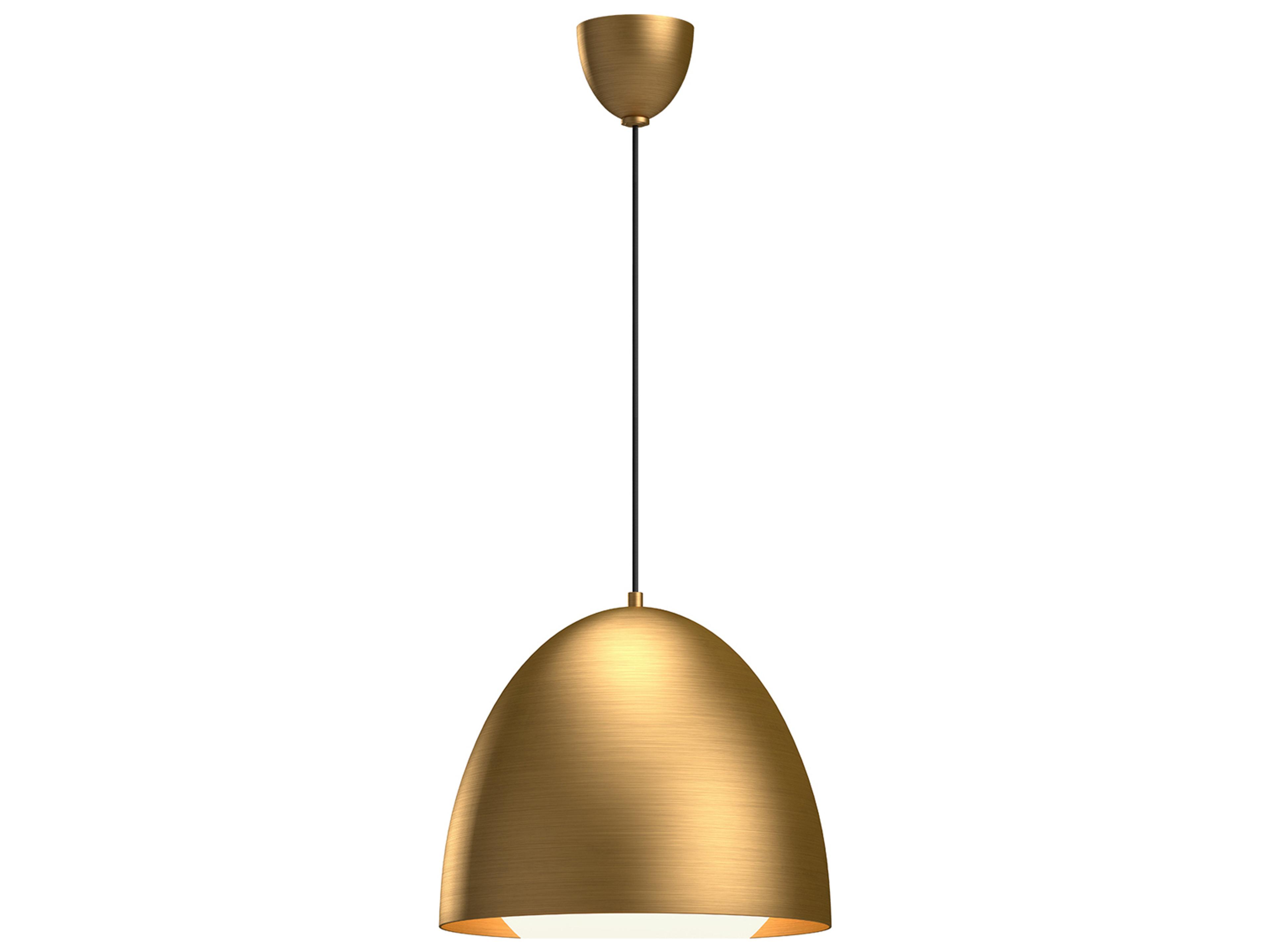 Alora Mood Kenji 1-Light Aged Gold Dome Pendant