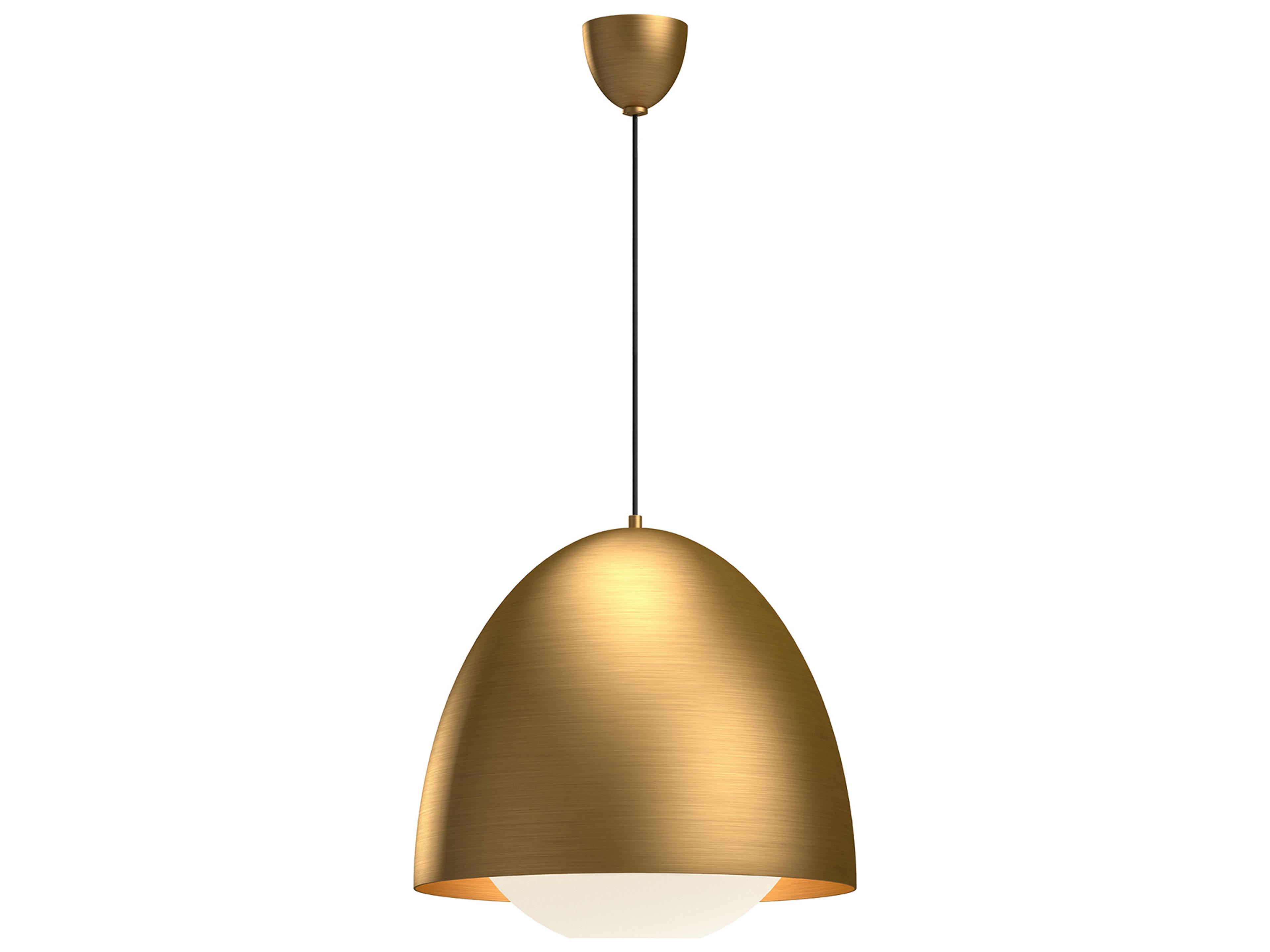 Alora Mood Kenji 1-Light Aged Gold Dome Pendant