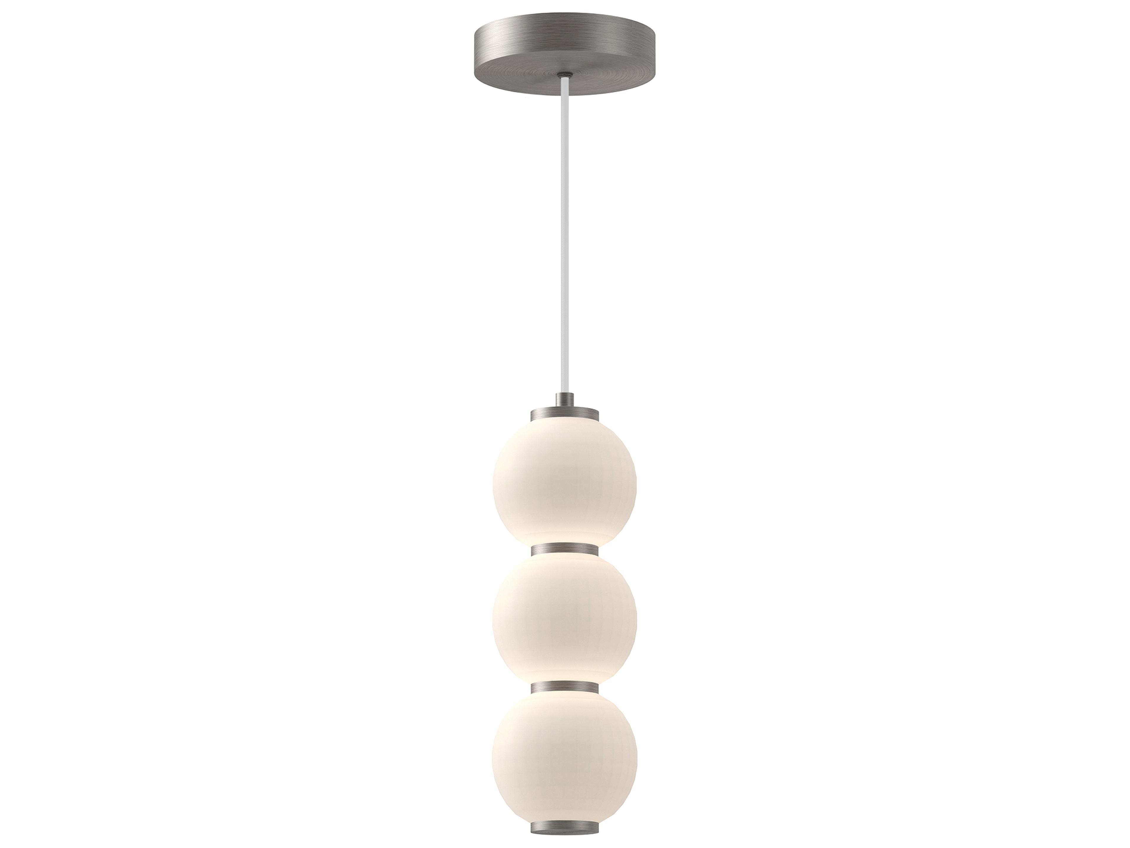 Alora Mood Bijou Brushed Nickel Geometric Mini Pendant