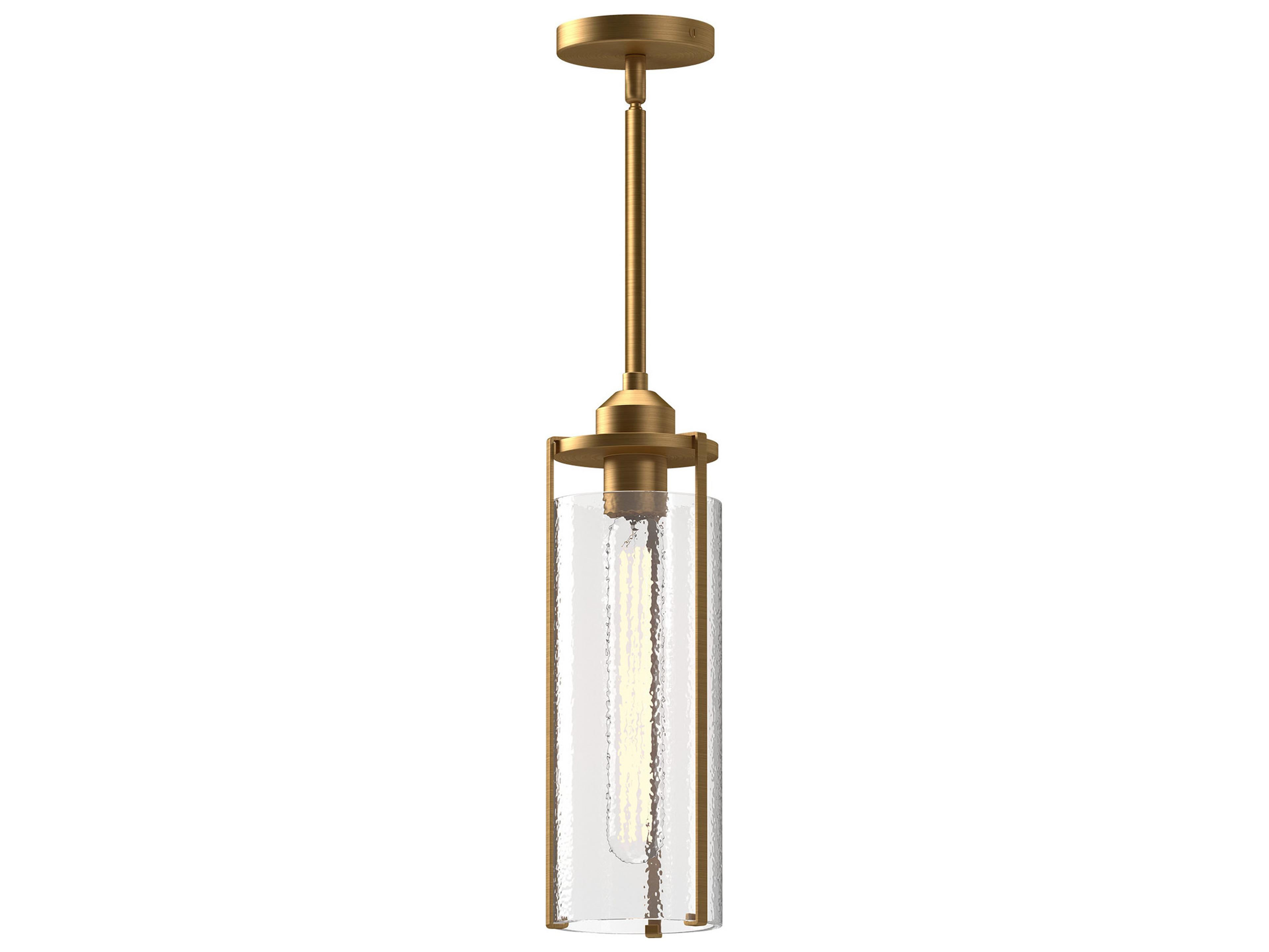 Belmont 1-Light Aged Gold Cylinder Mini Pendant