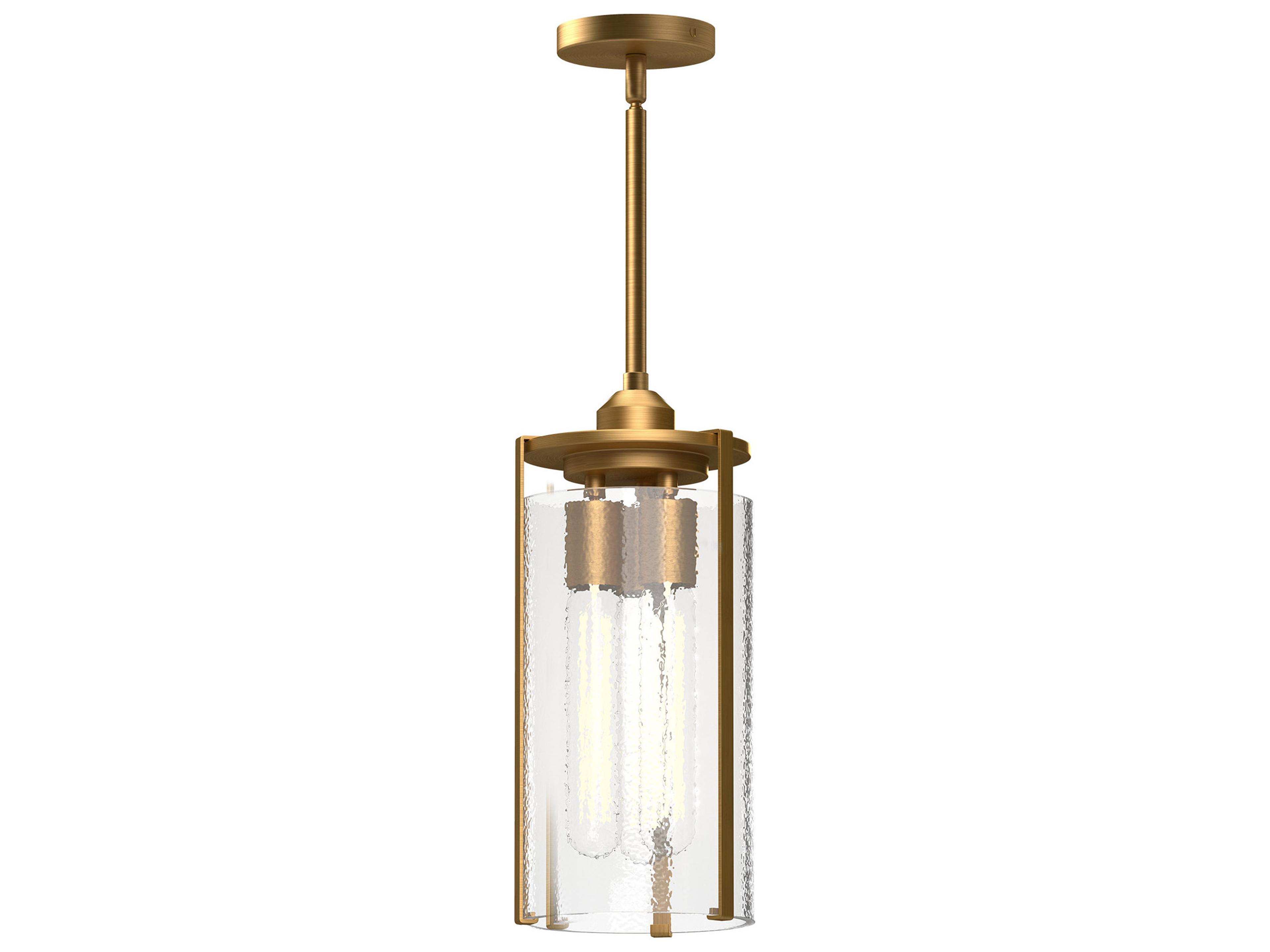 Belmont 3-Light Aged Gold Cylinder Mini Pendant