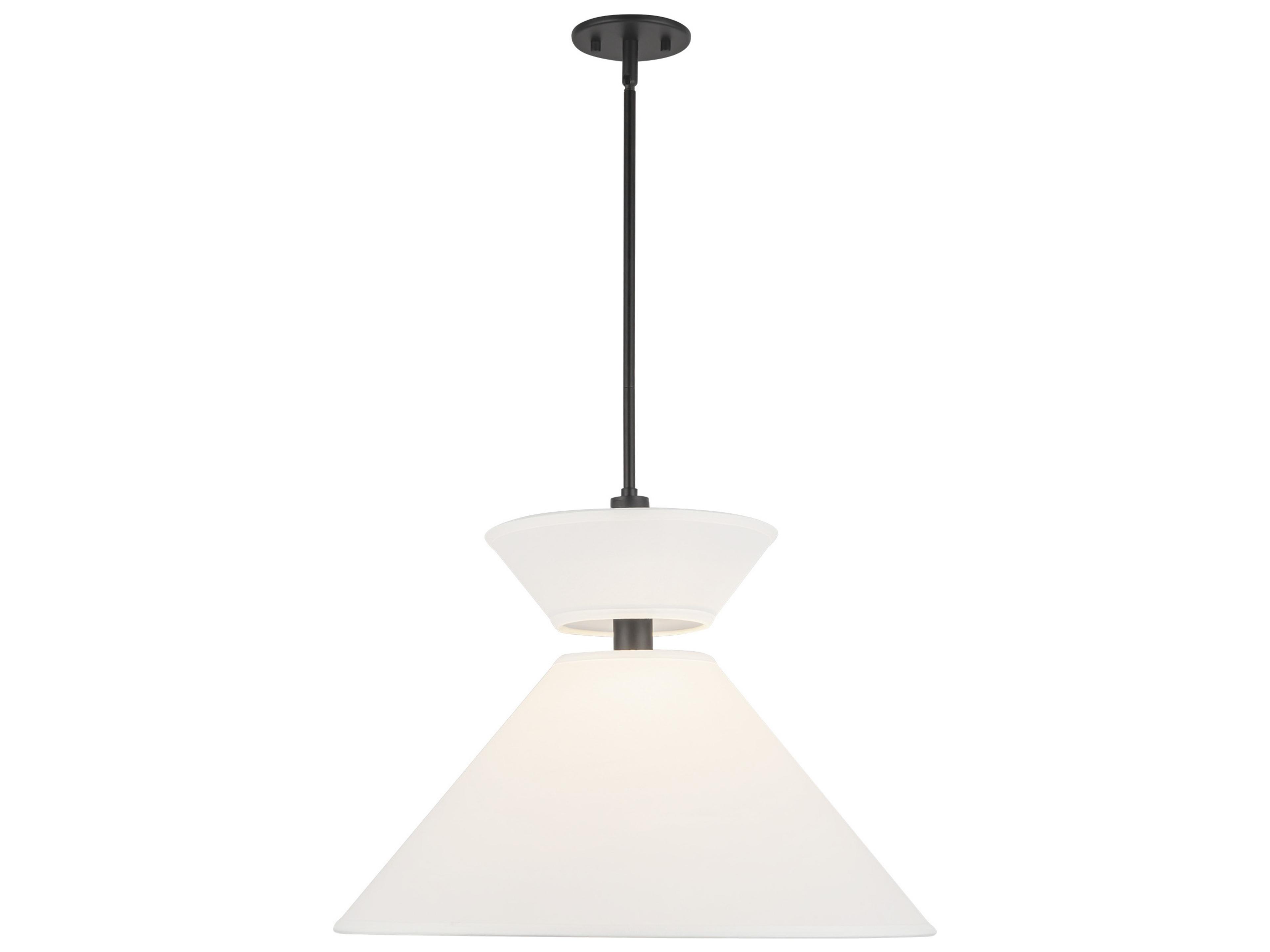 Alora Mood Chapelle 1-Light Matte Black Geometric Pendant