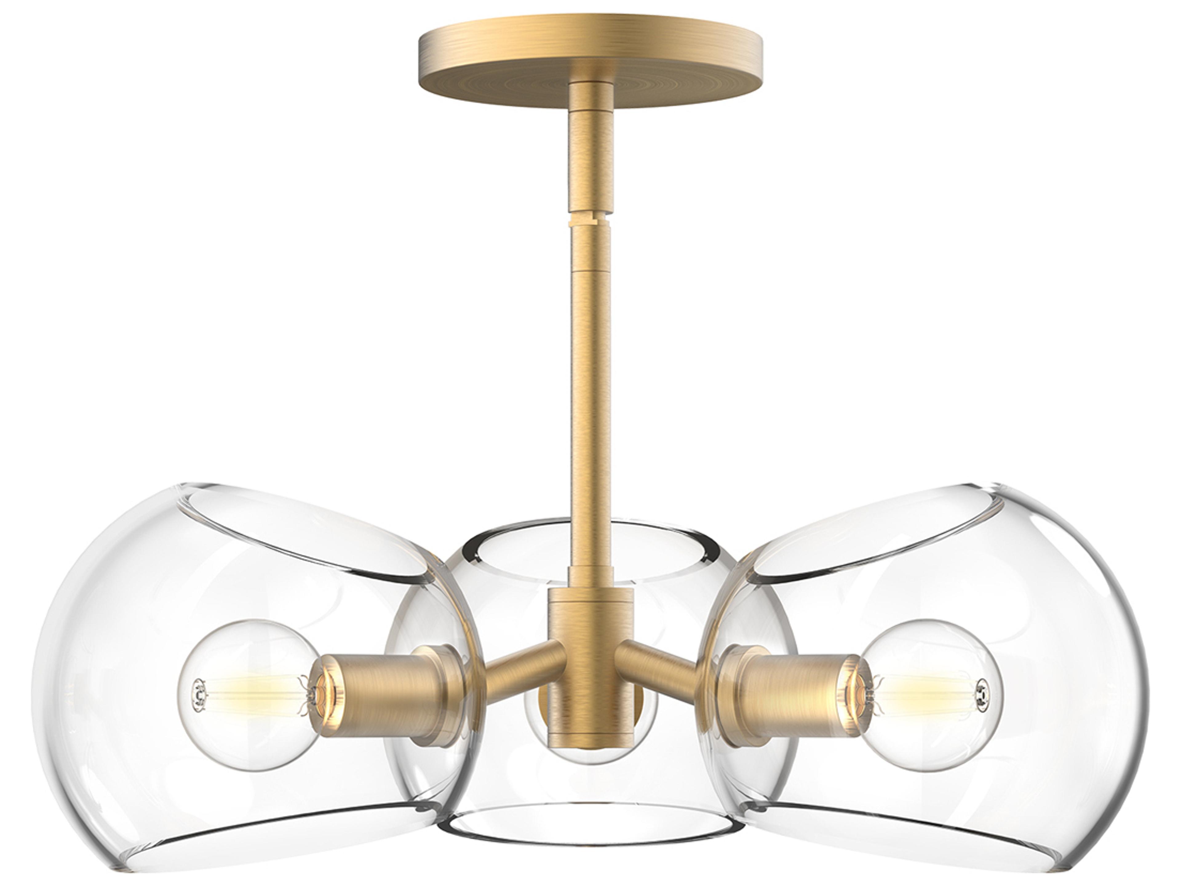 Alora Mood Willow 3-Light Brushed Gold Globe Pendant