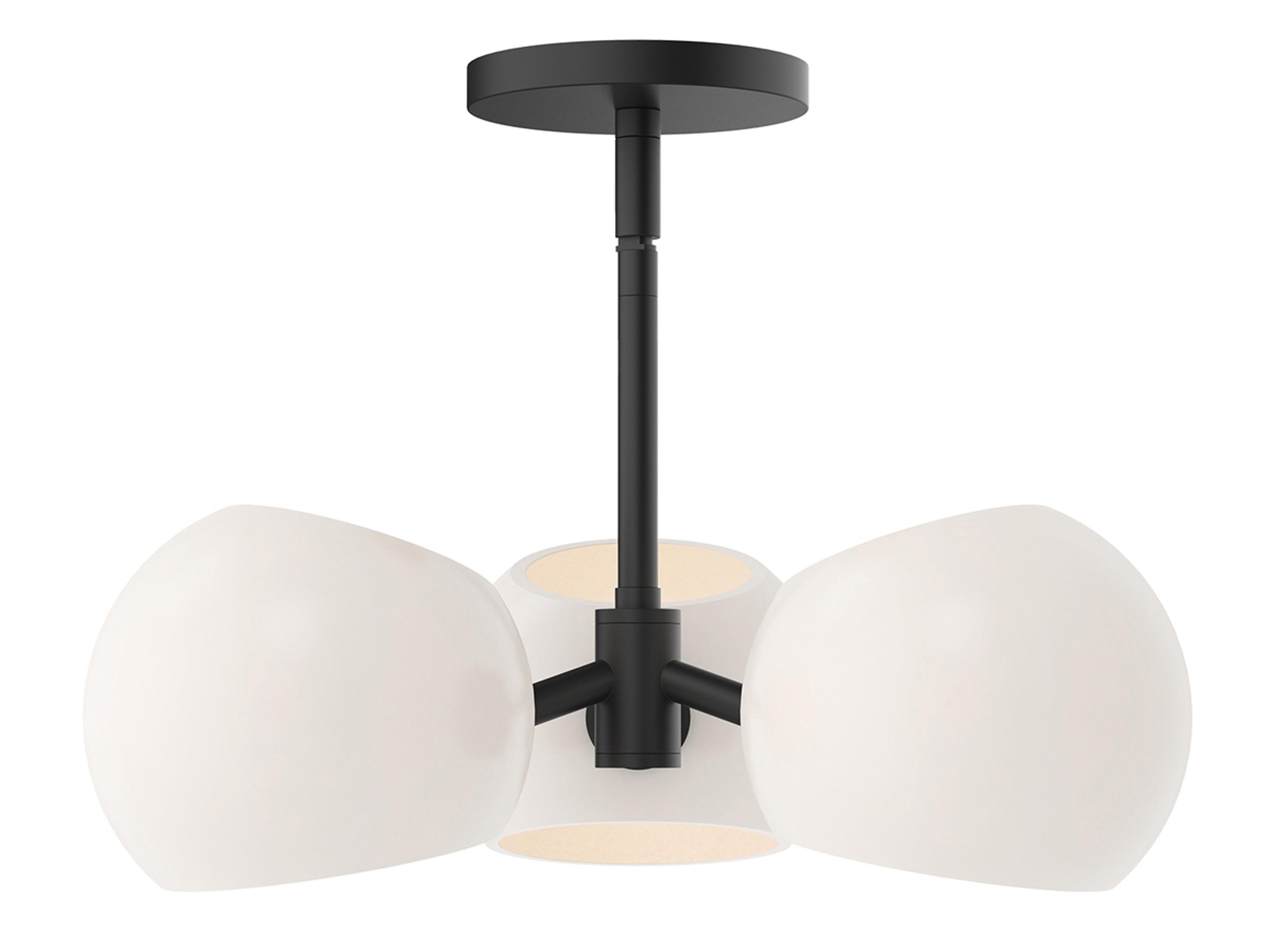 Alora Mood Willow 3-Light Matte Black Globe Pendant