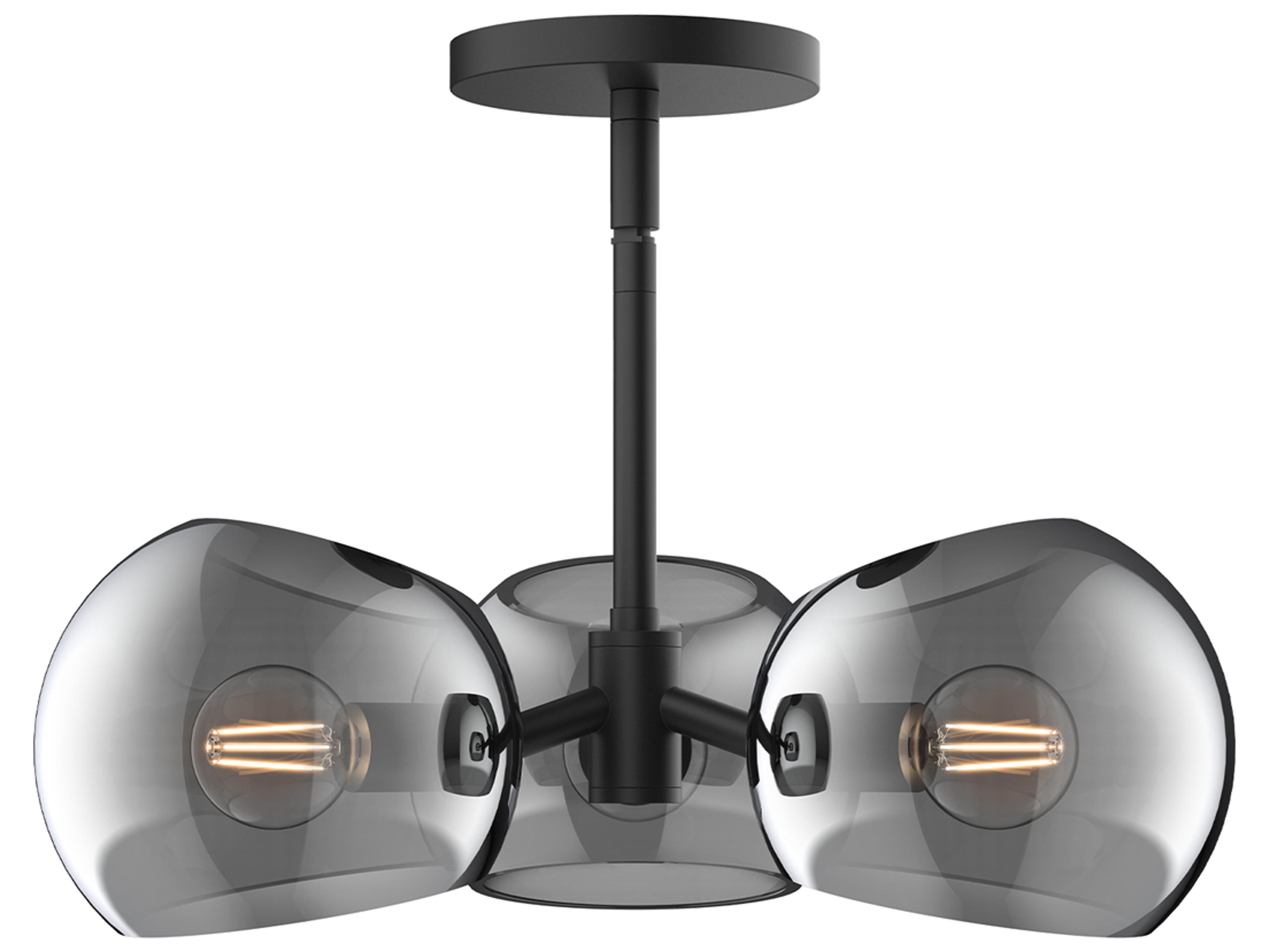 Alora Mood Willow 3-Light Matte Black Globe Pendant