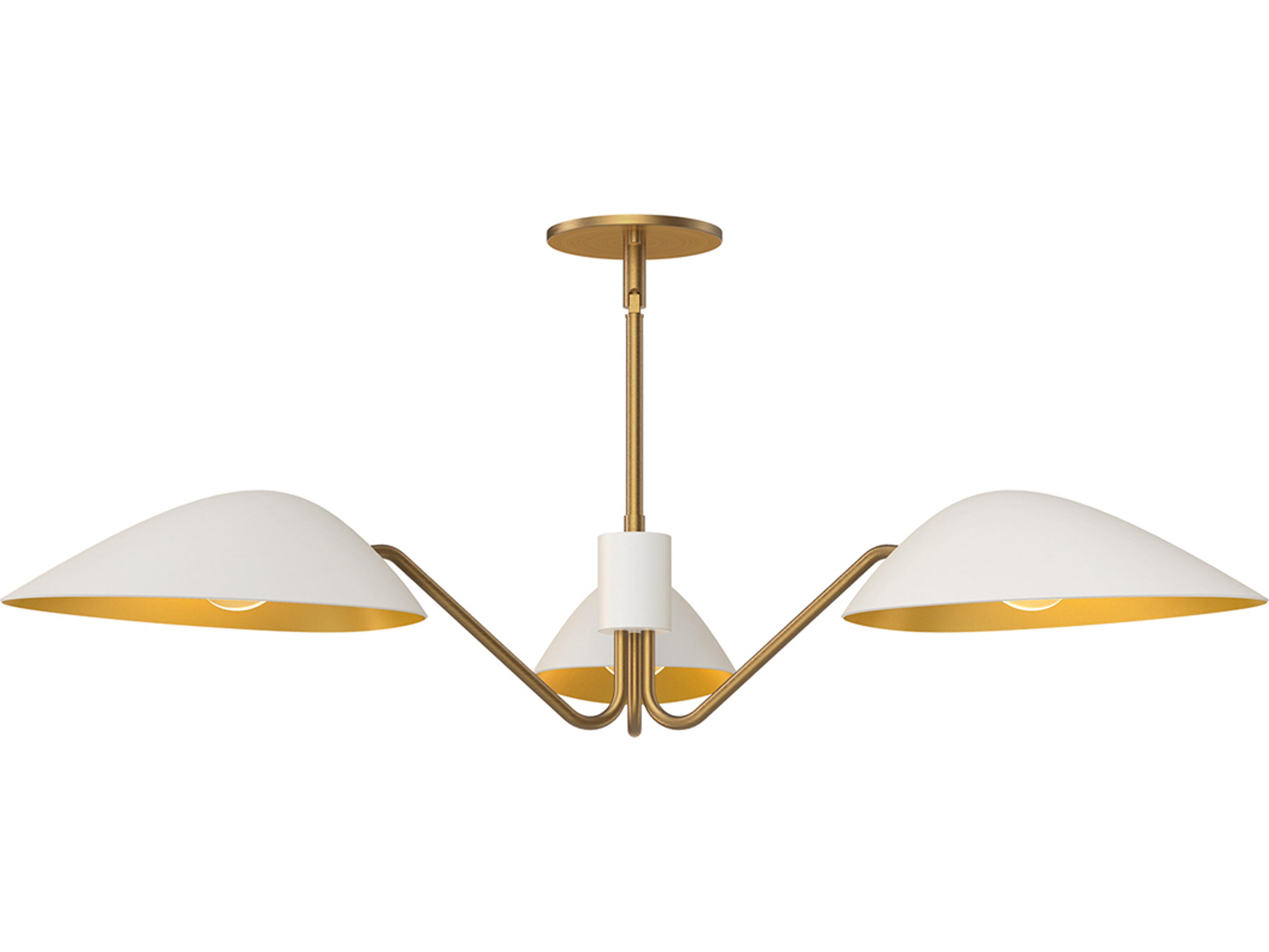 Alora Mood Oscar 3-Light Aged Gold Chandelier