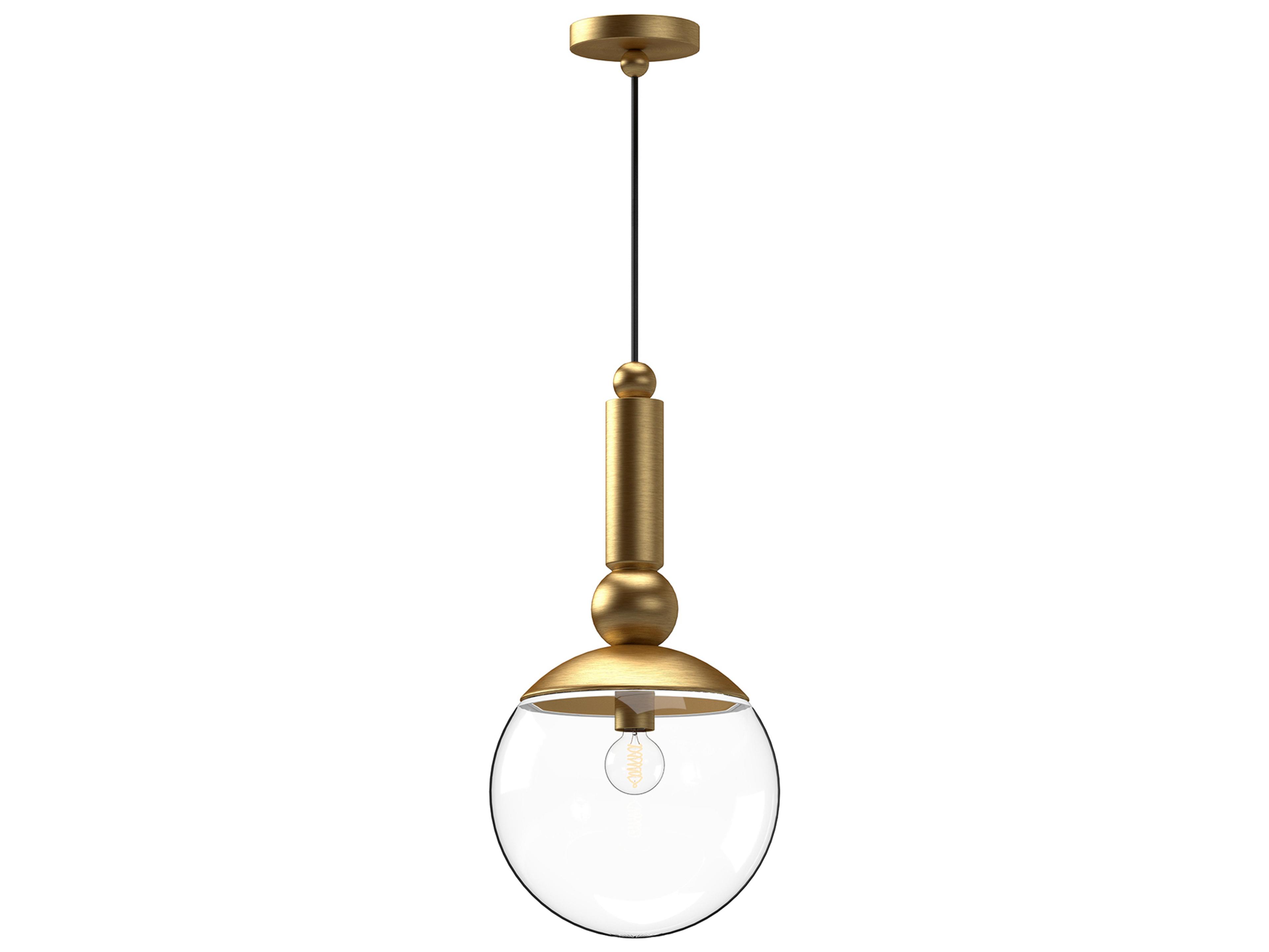 Alora Mood Delilah 1-Light Brushed Gold Globe Mini Pendant
