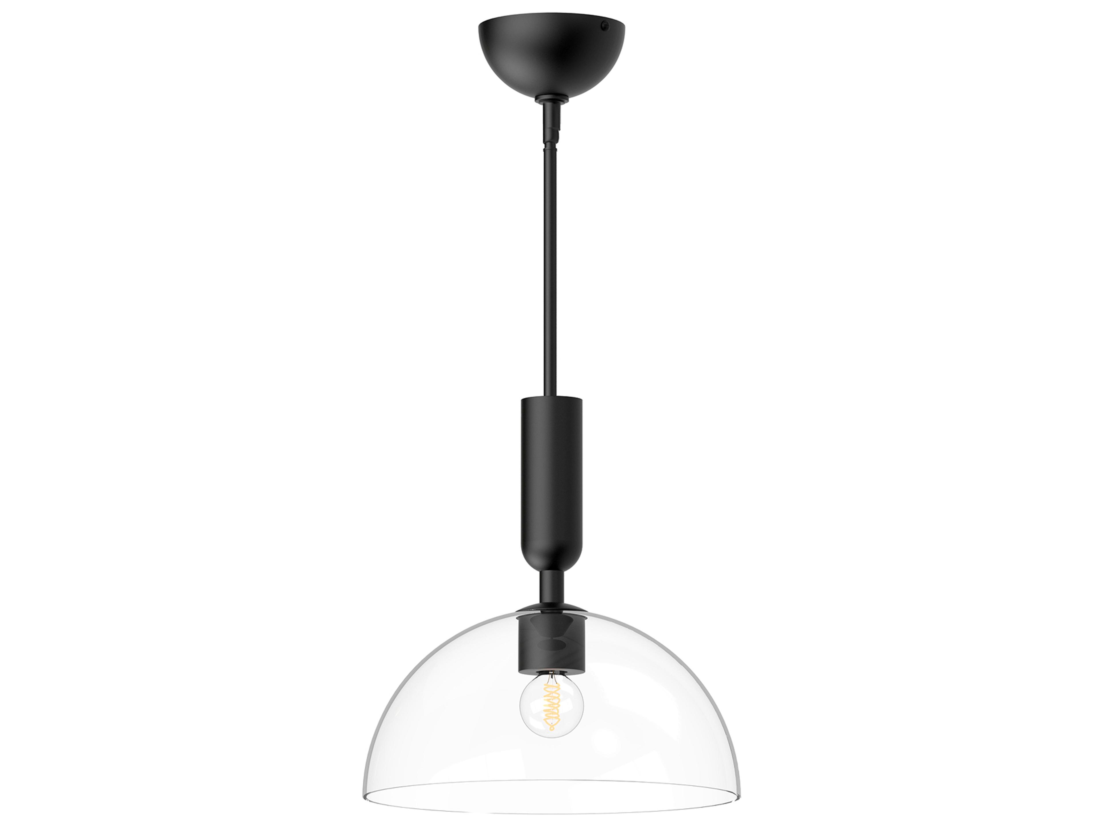 Alora Mood Jude 1-Light Matte Black Dome Mini Pendant