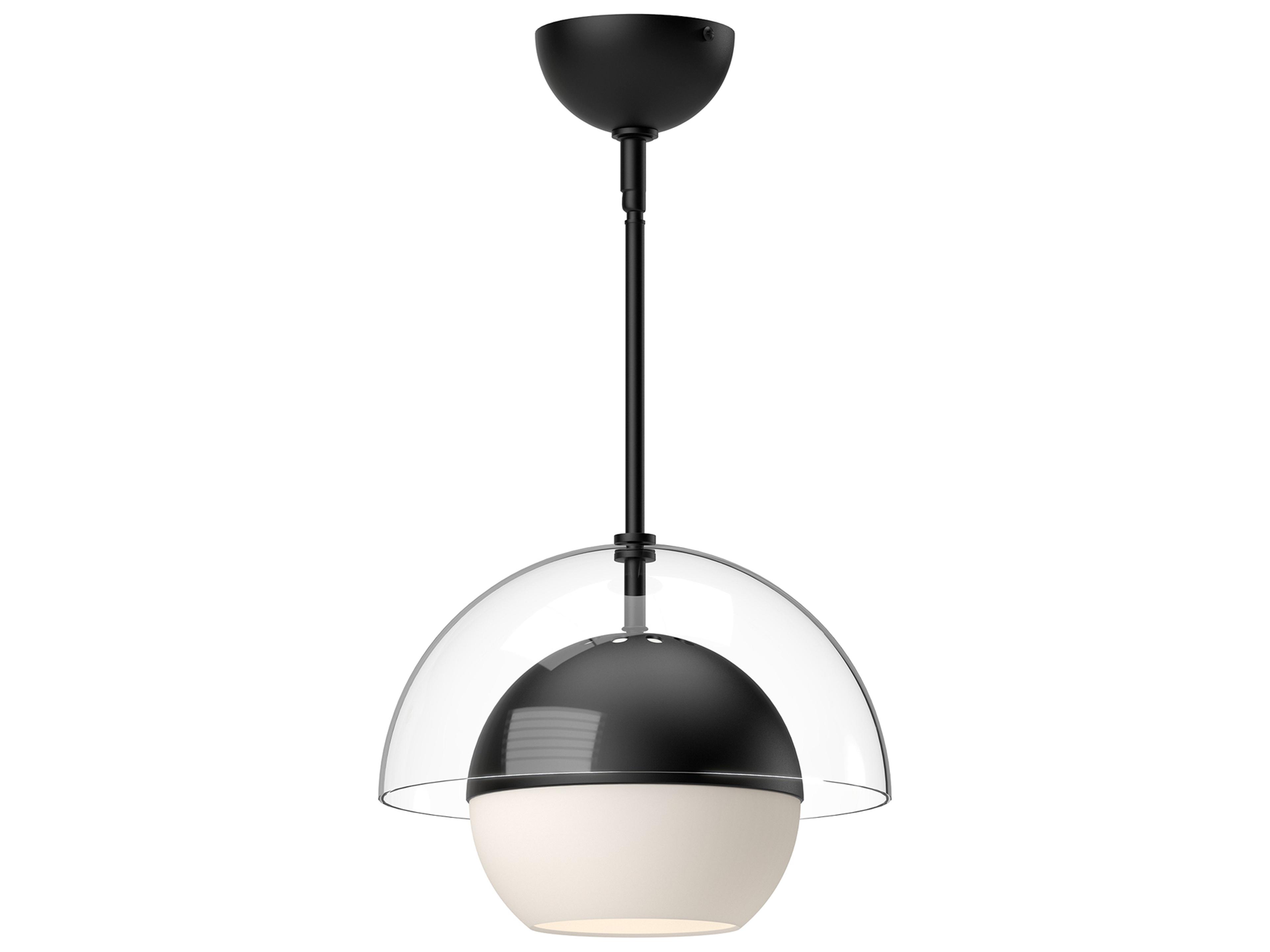 Alora Mood Lucy 1-Light Matte Black Globe Mini Pendant