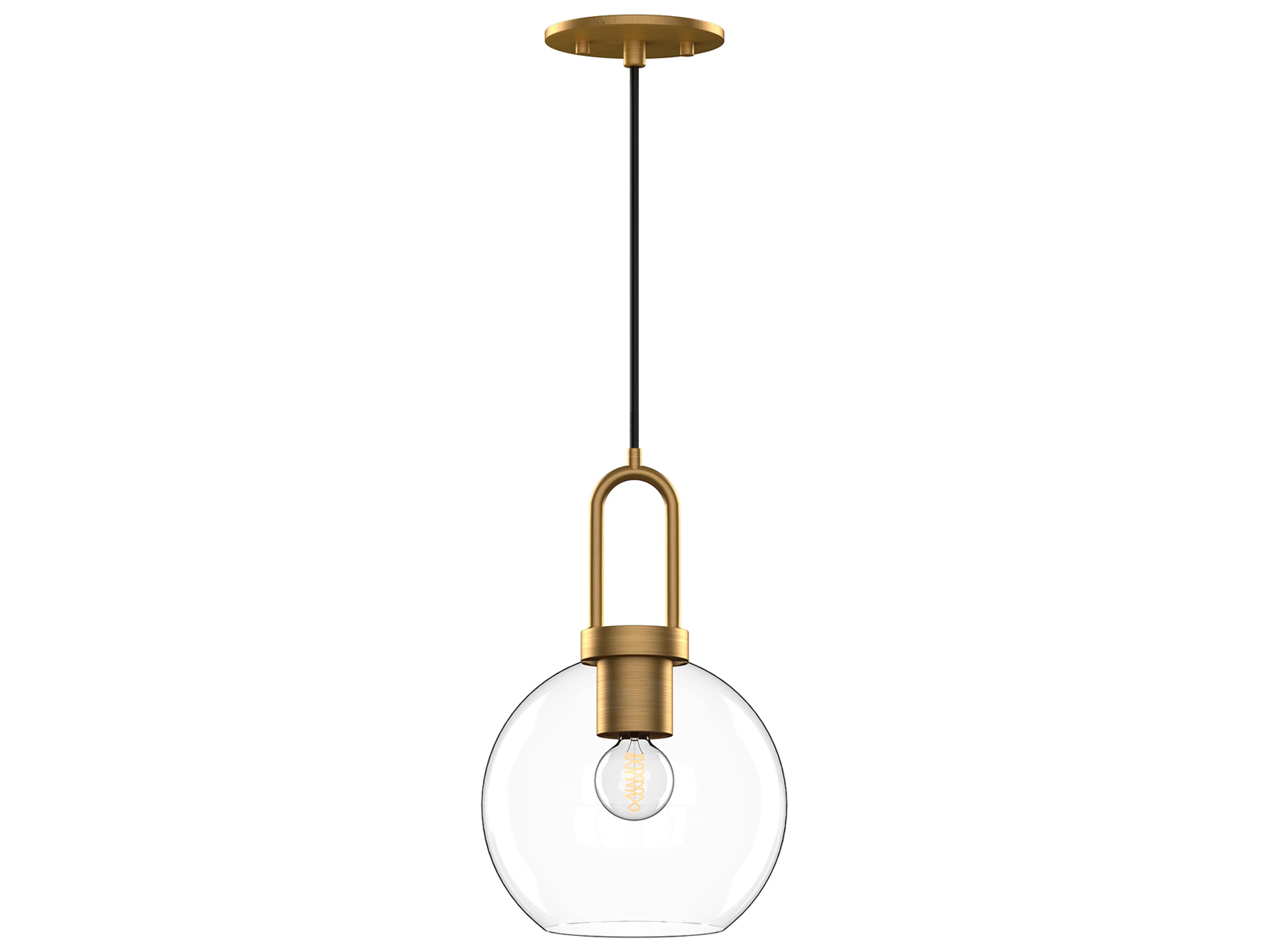 Alora Mood Soji 1-Light Aged Gold Globe Mini Pendant