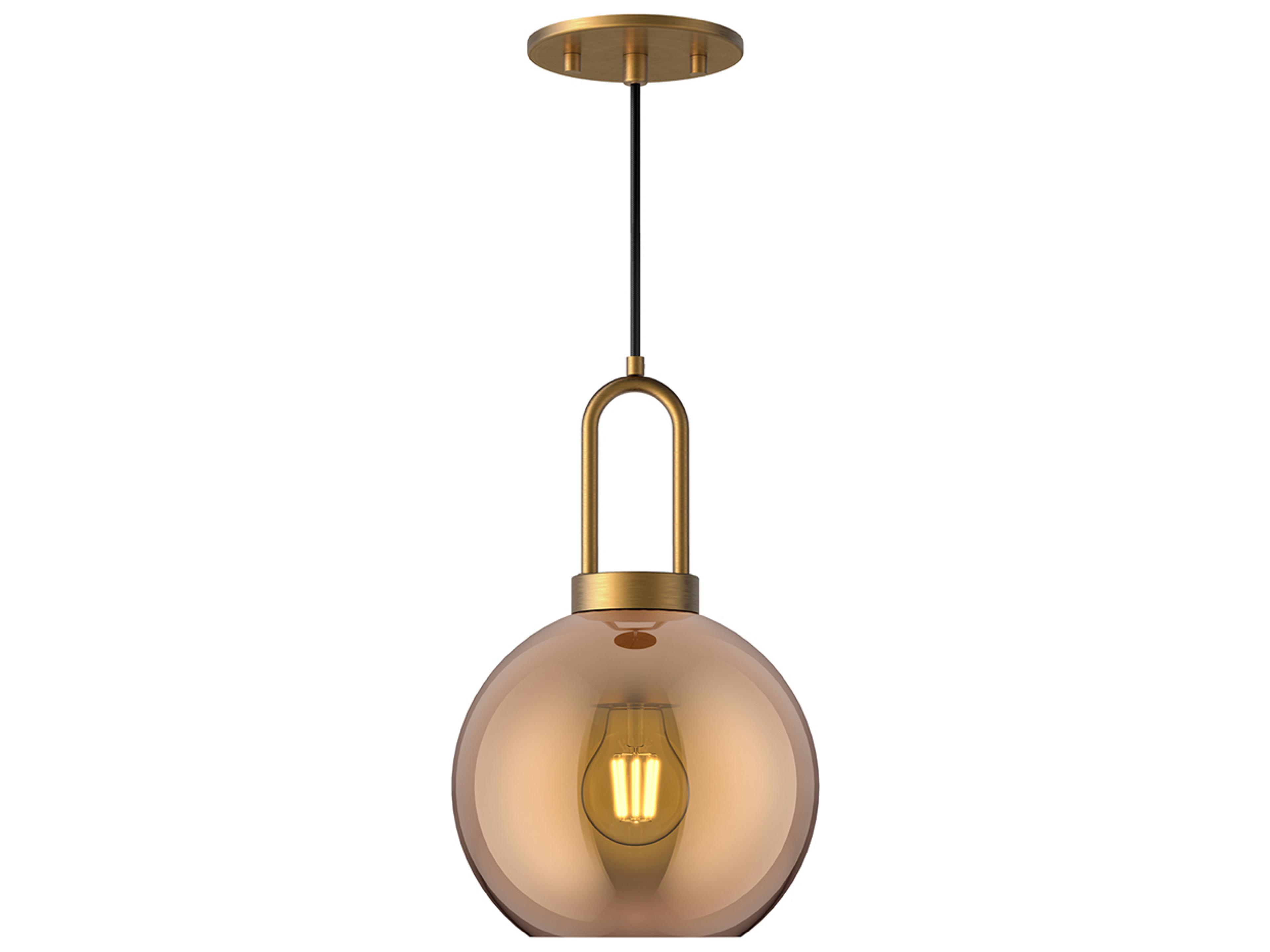 Alora Mood Soji 1-Light Aged Gold Globe Mini Pendant