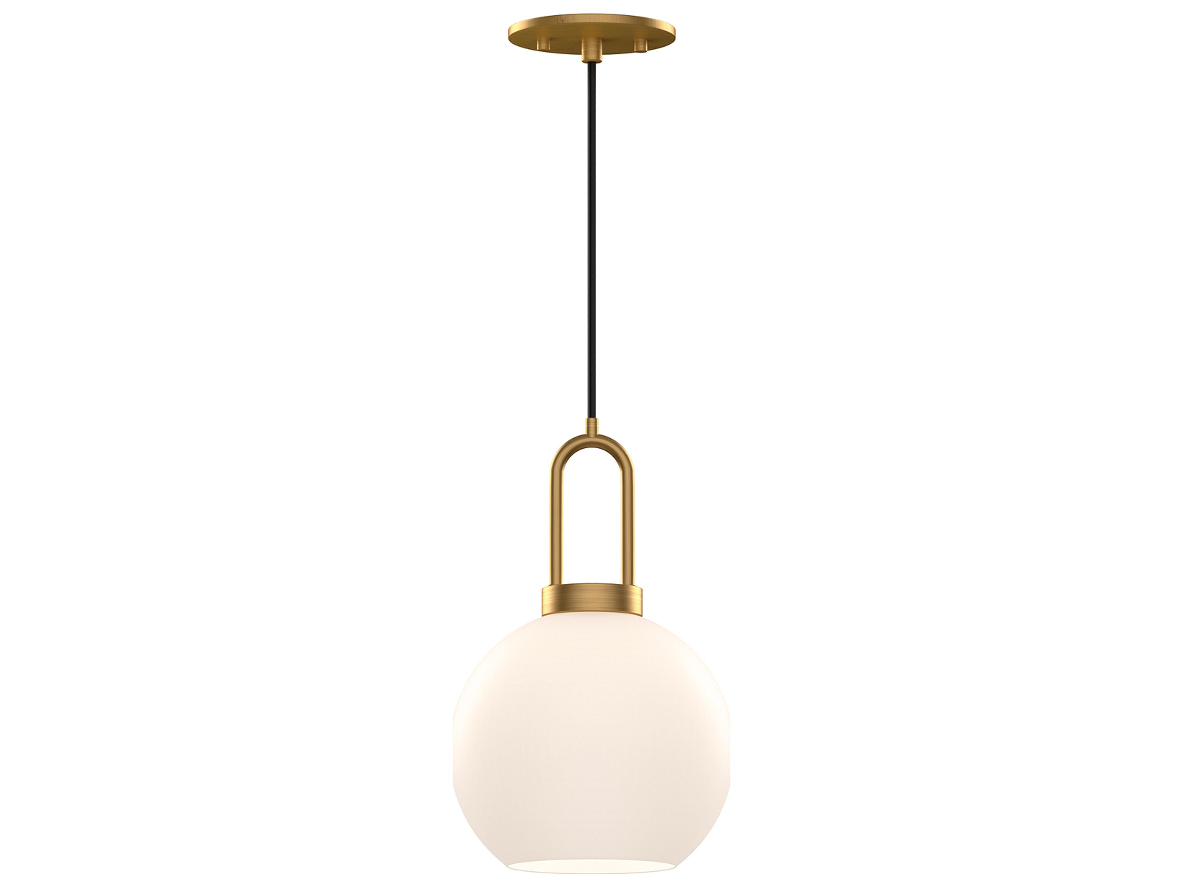 Alora Mood Soji 1-Light Aged Gold Globe Mini Pendant