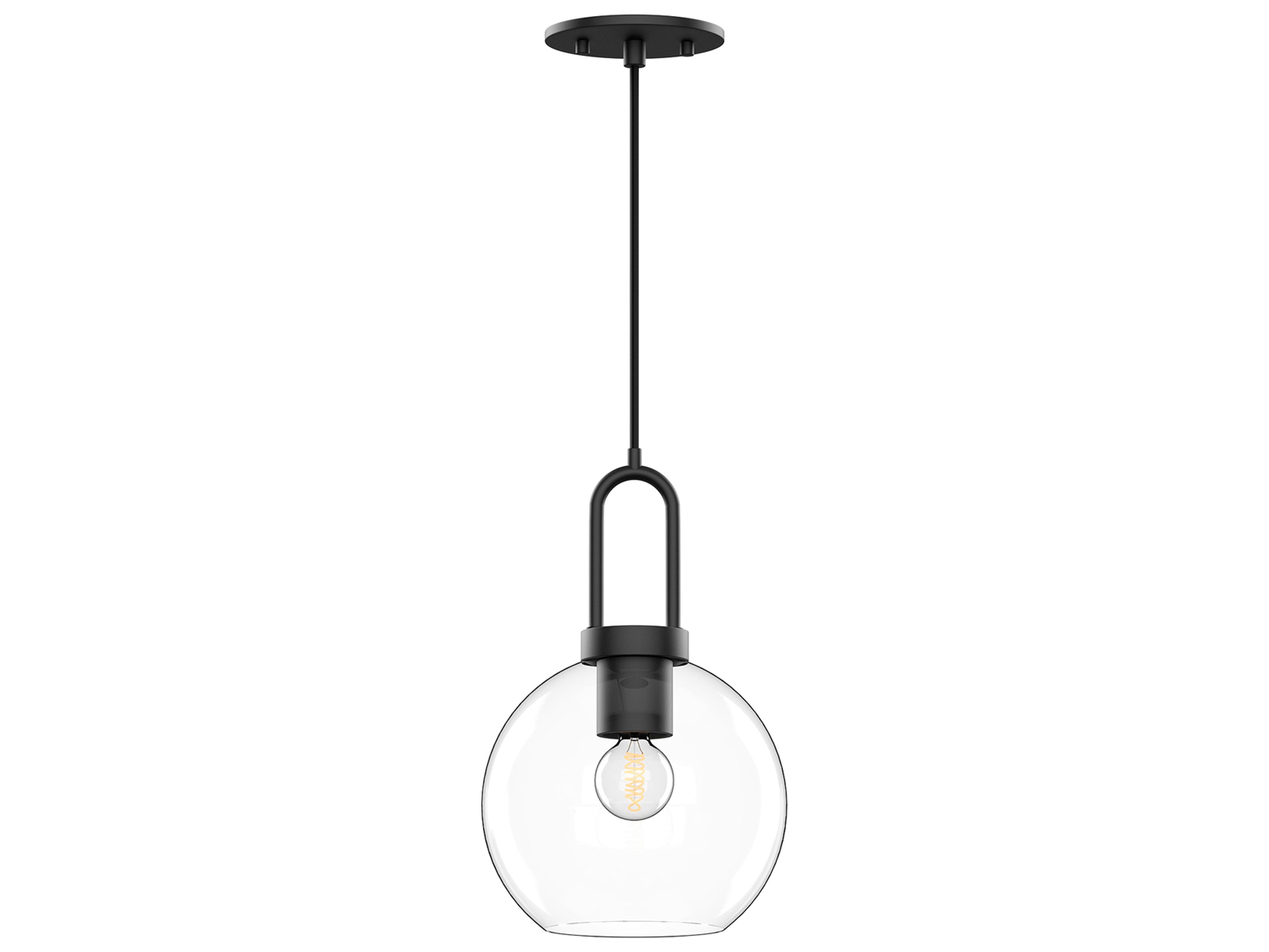 Alora Mood Soji 1-Light Matte Black Globe Mini Pendant