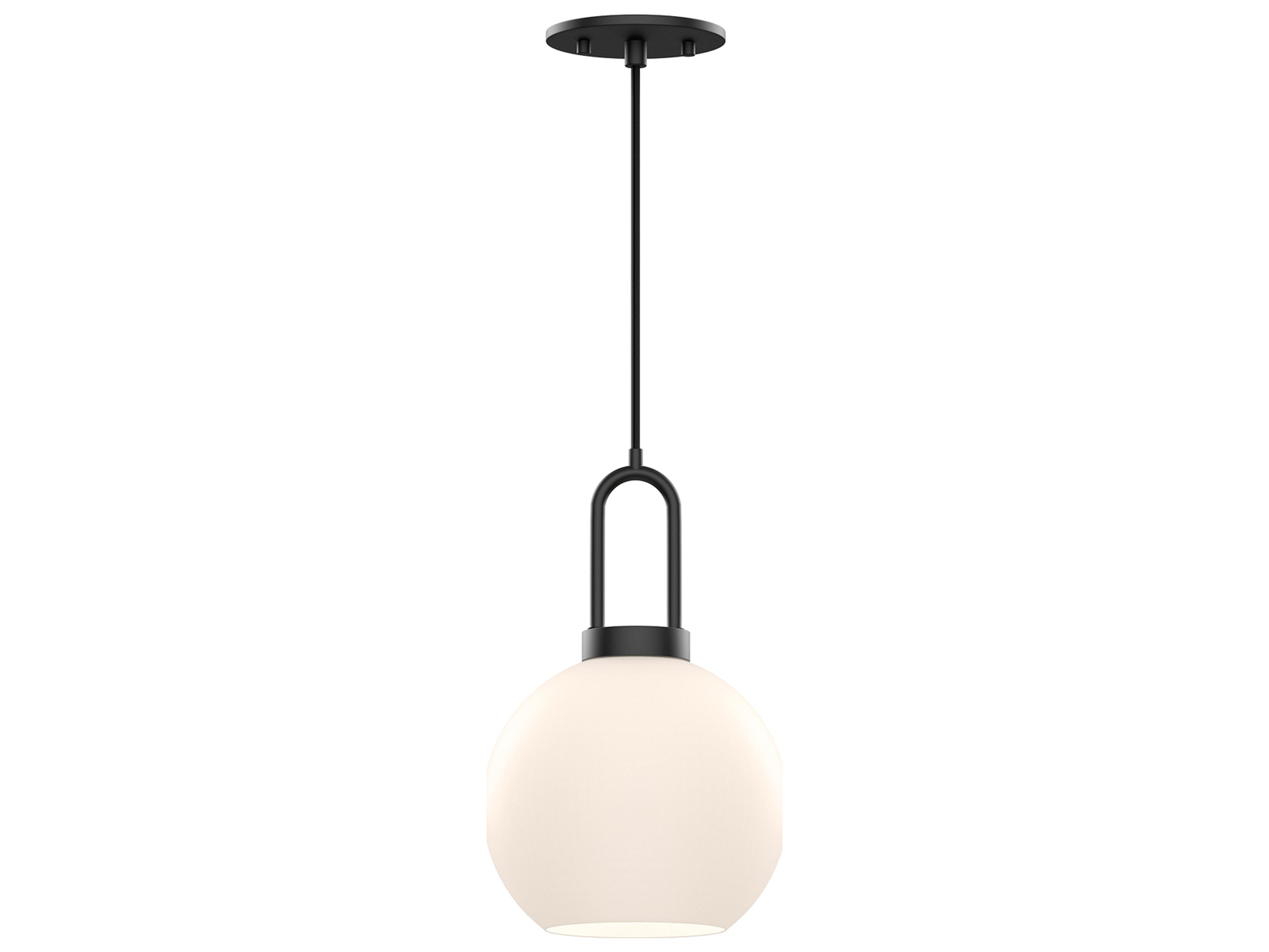 Alora Mood Soji 1-Light Matte Black Globe Mini Pendant