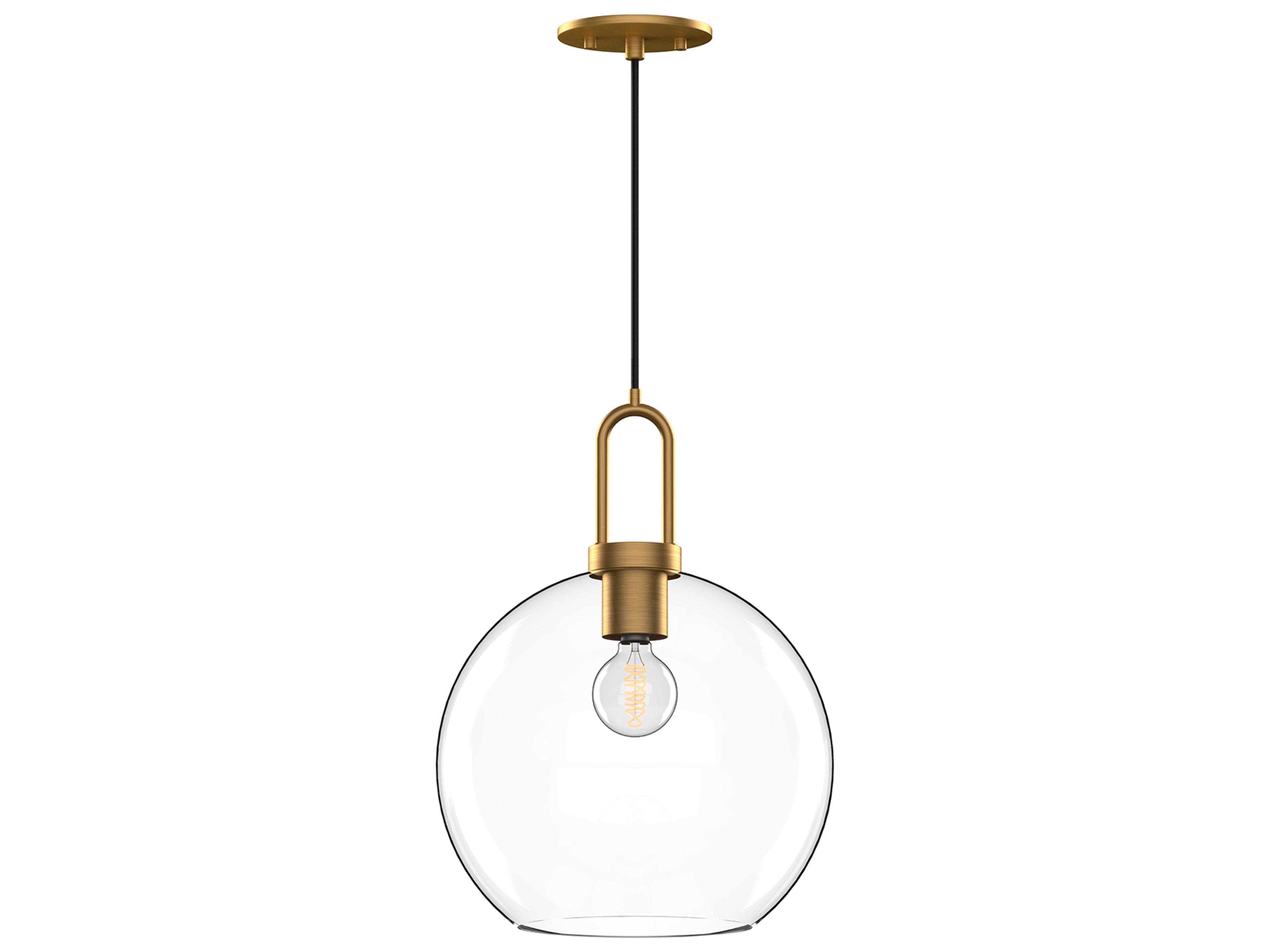 Alora Mood Soji 1-Light Aged Gold Globe Mini Pendant