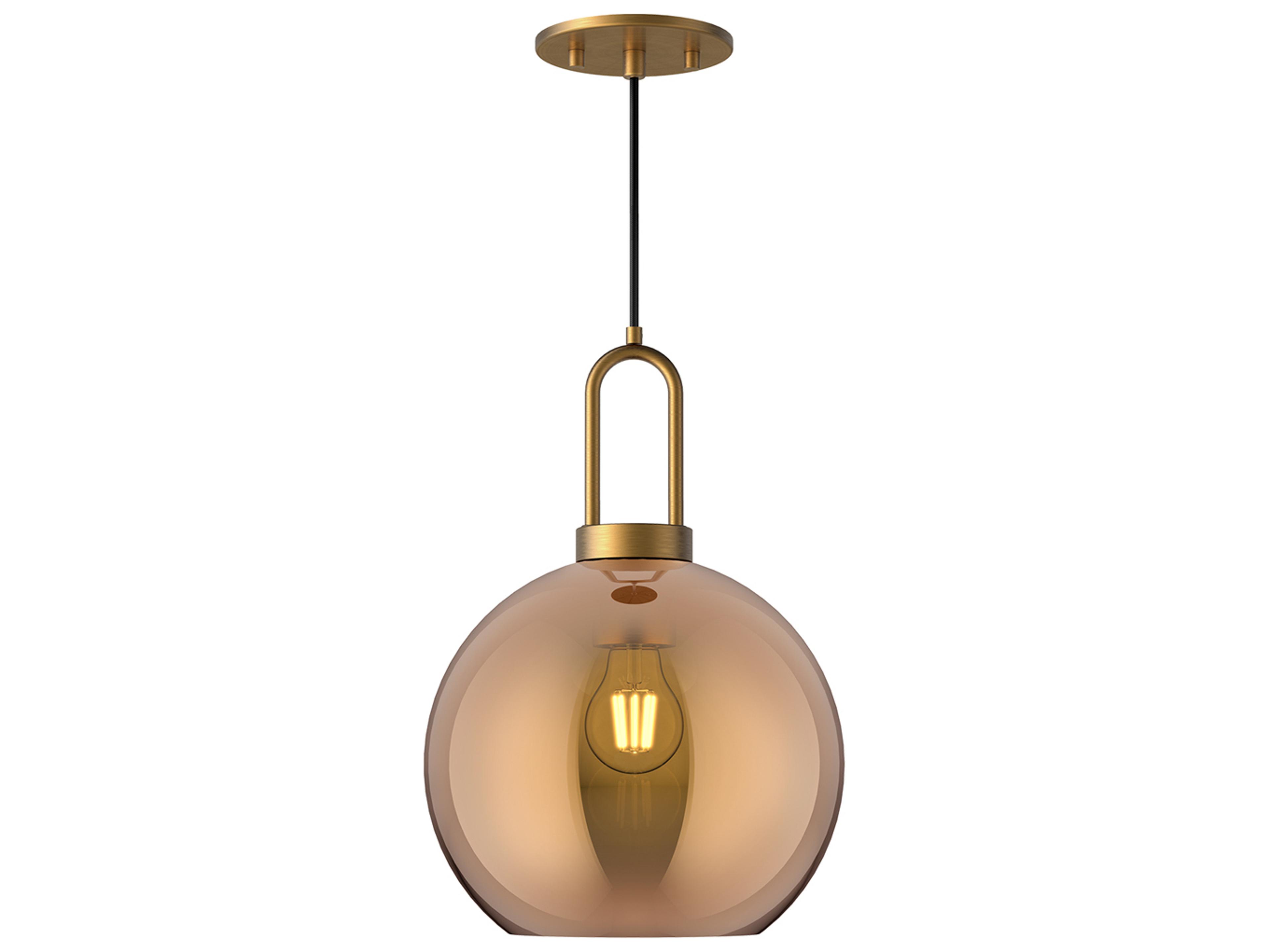 Alora Mood Soji 1-Light Aged Gold Globe Mini Pendant