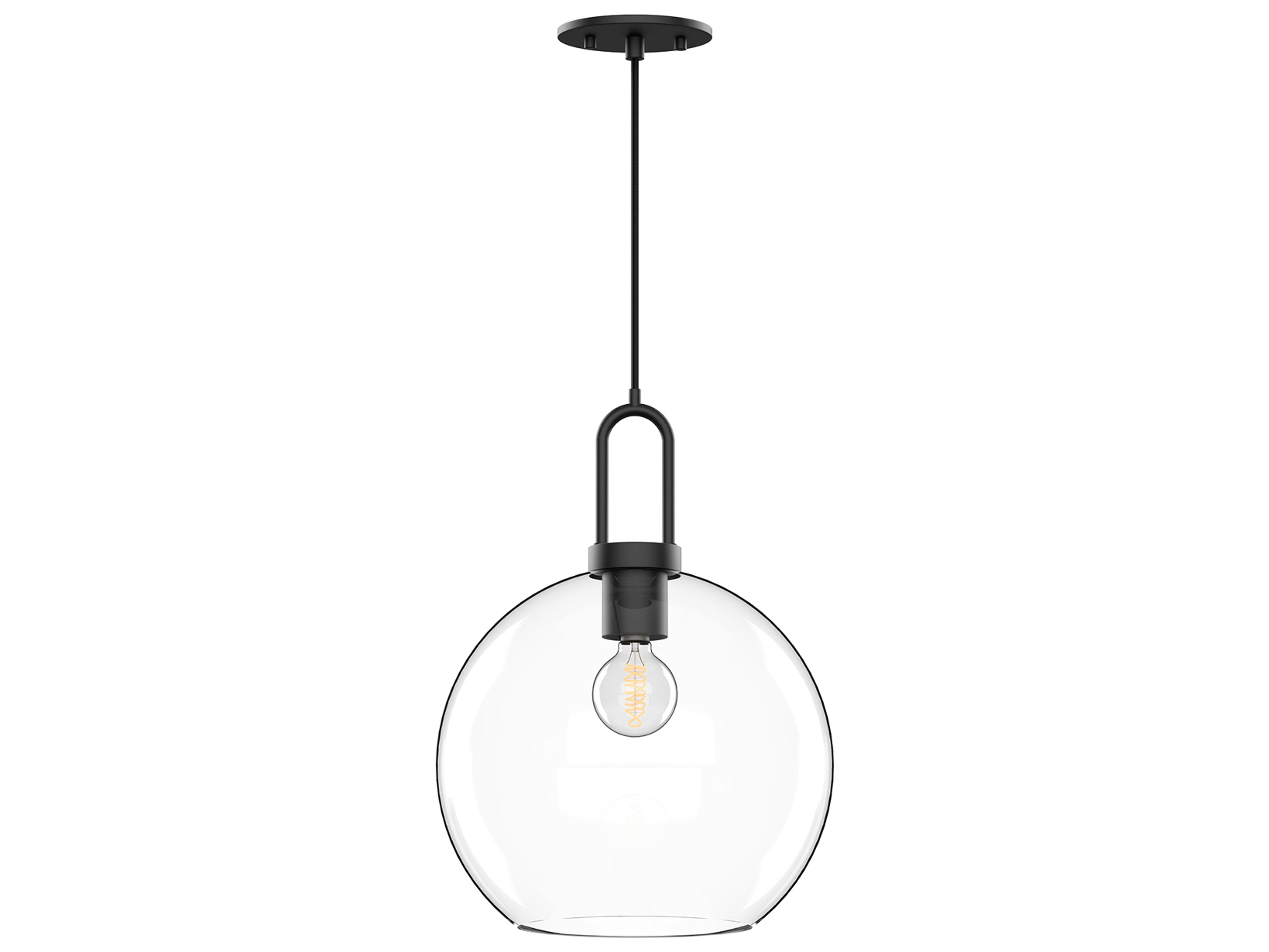 Alora Mood Soji 1-Light Matte Black Globe Mini Pendant