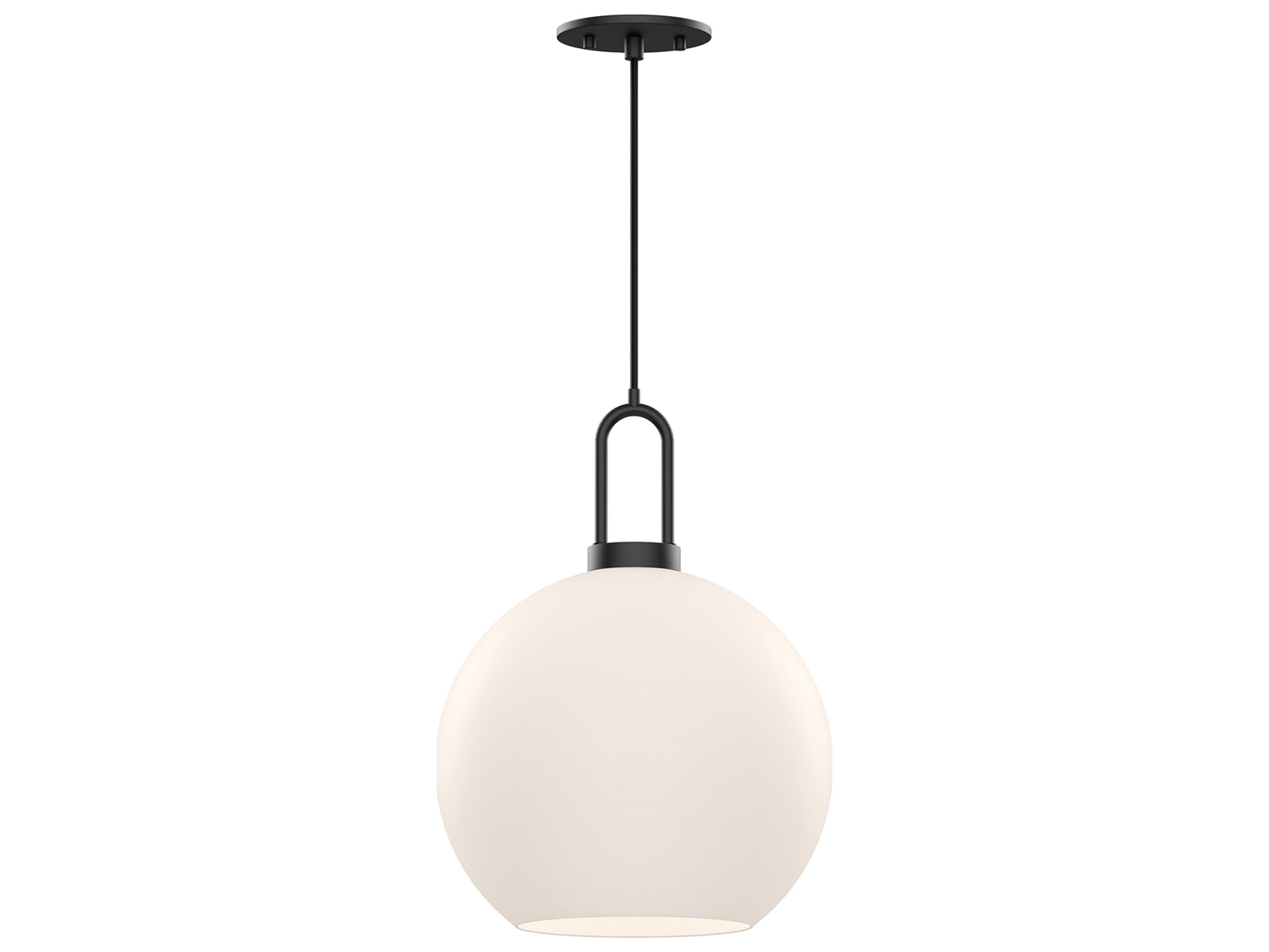 Alora Mood Soji 1-Light Matte Black Globe Mini Pendant