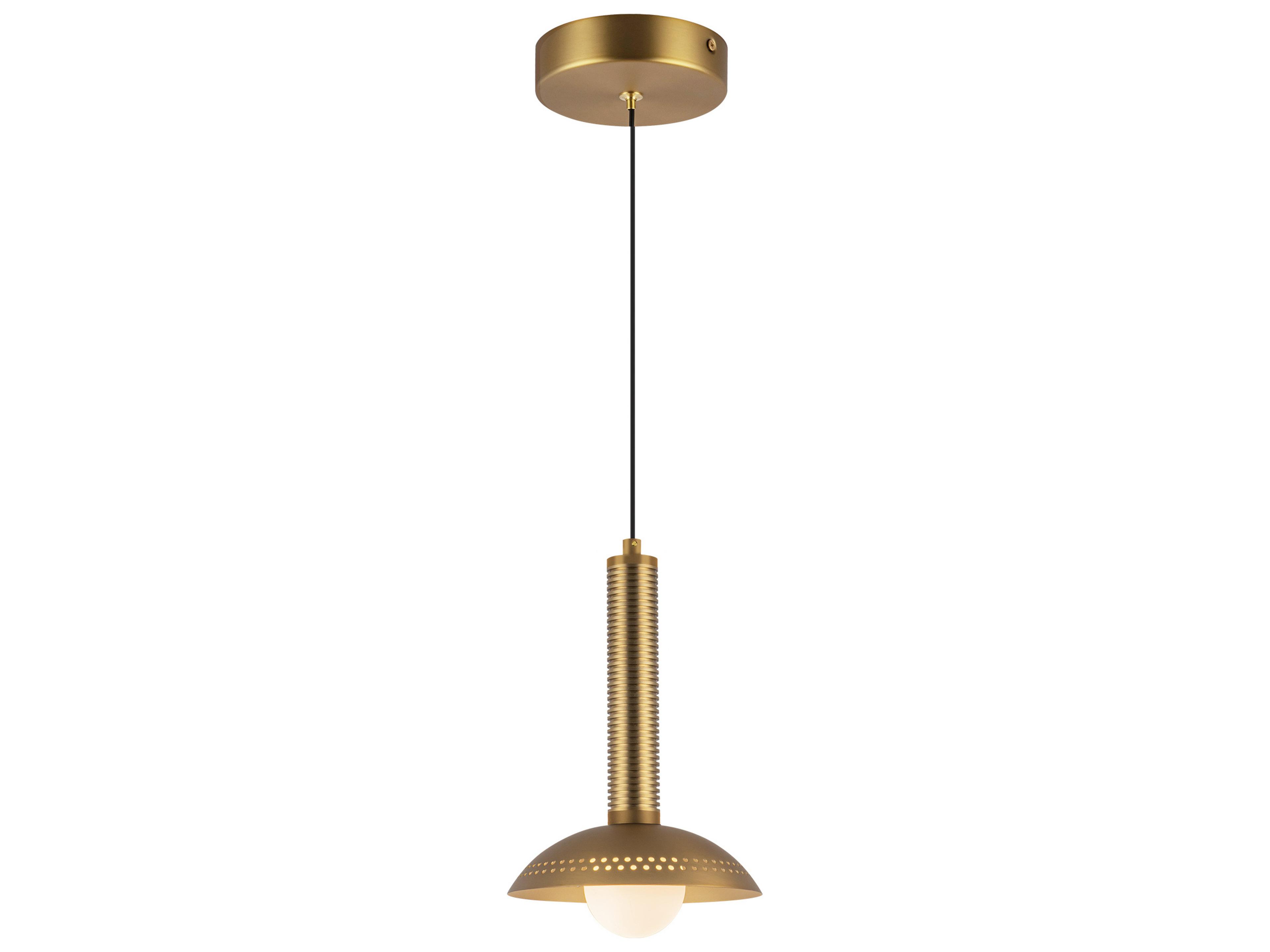 Alora Mood Arden Brushed Gold Dome Mini Pendant