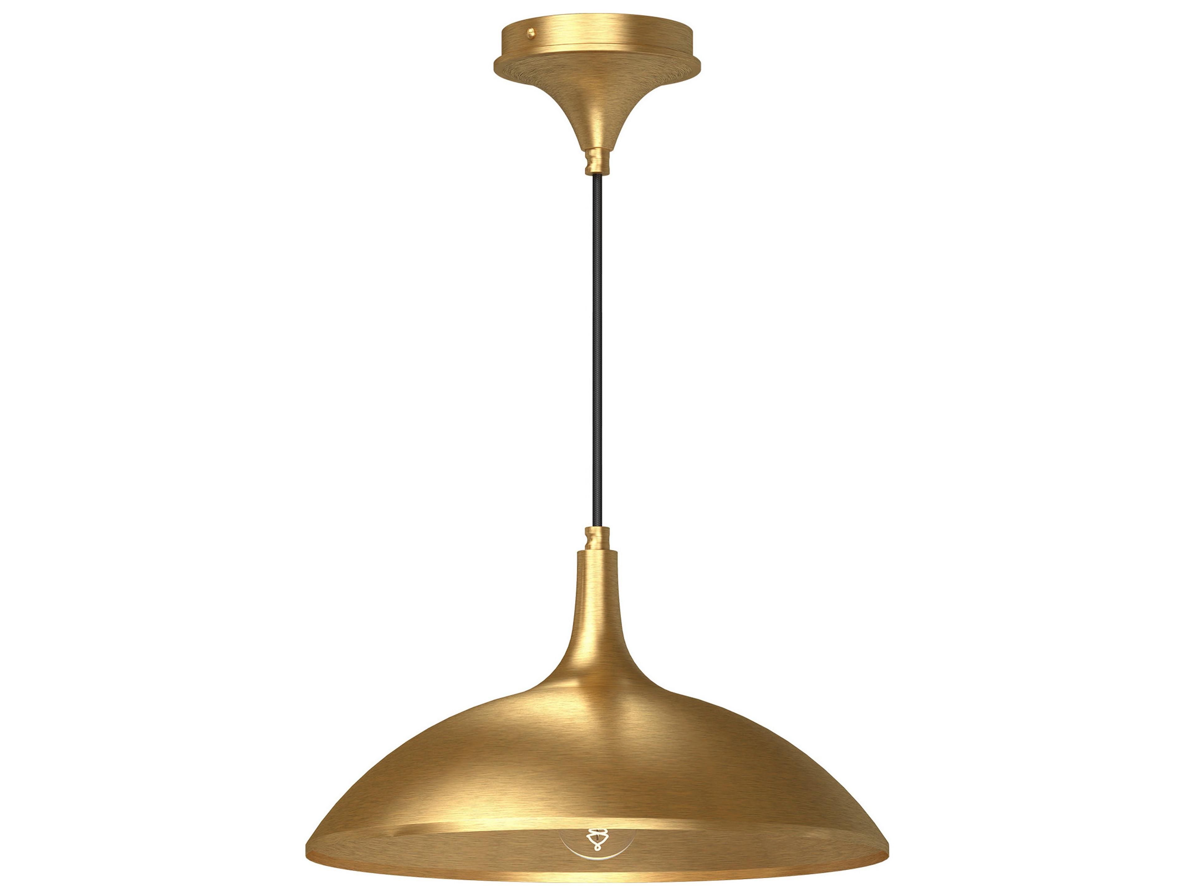 Alora Mood Abel 1-Light Brushed Gold Dome Pendant