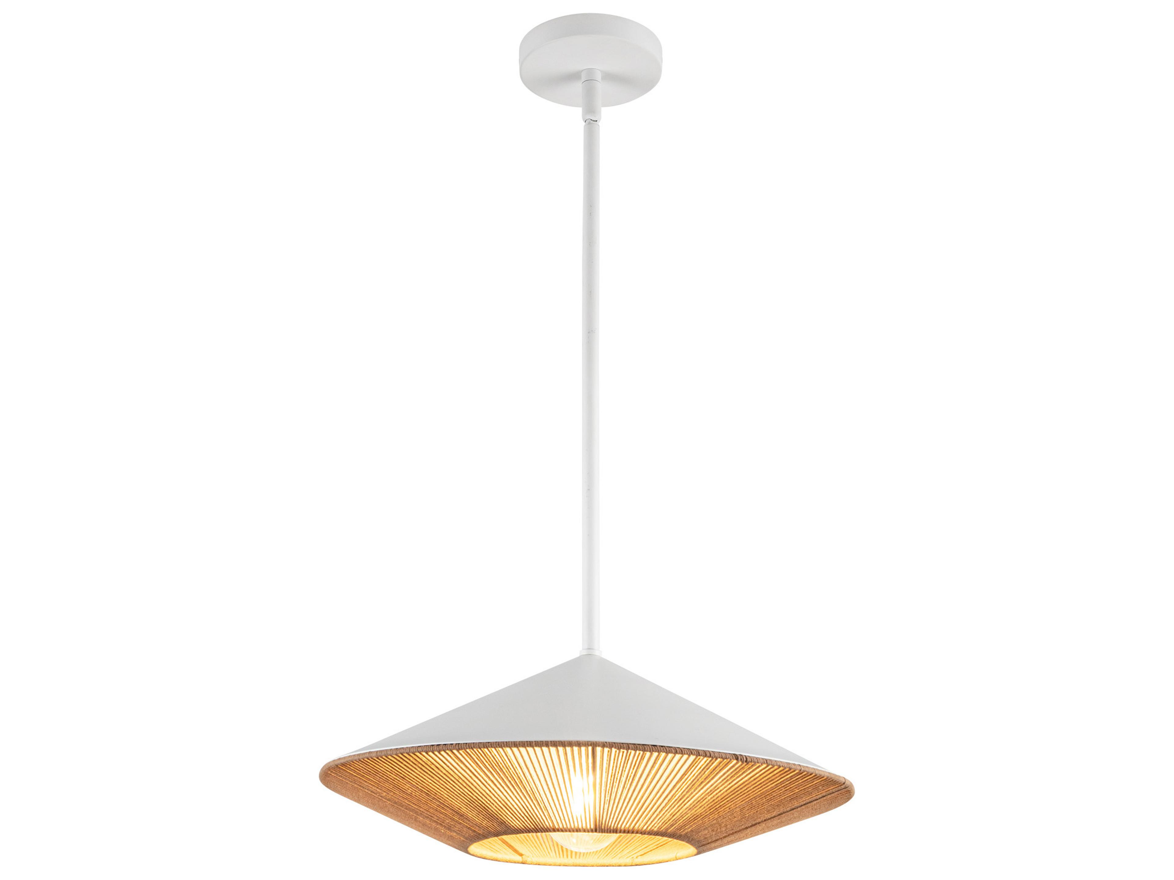 Alora Mood Daphne 1-Light White Geometric Pendant