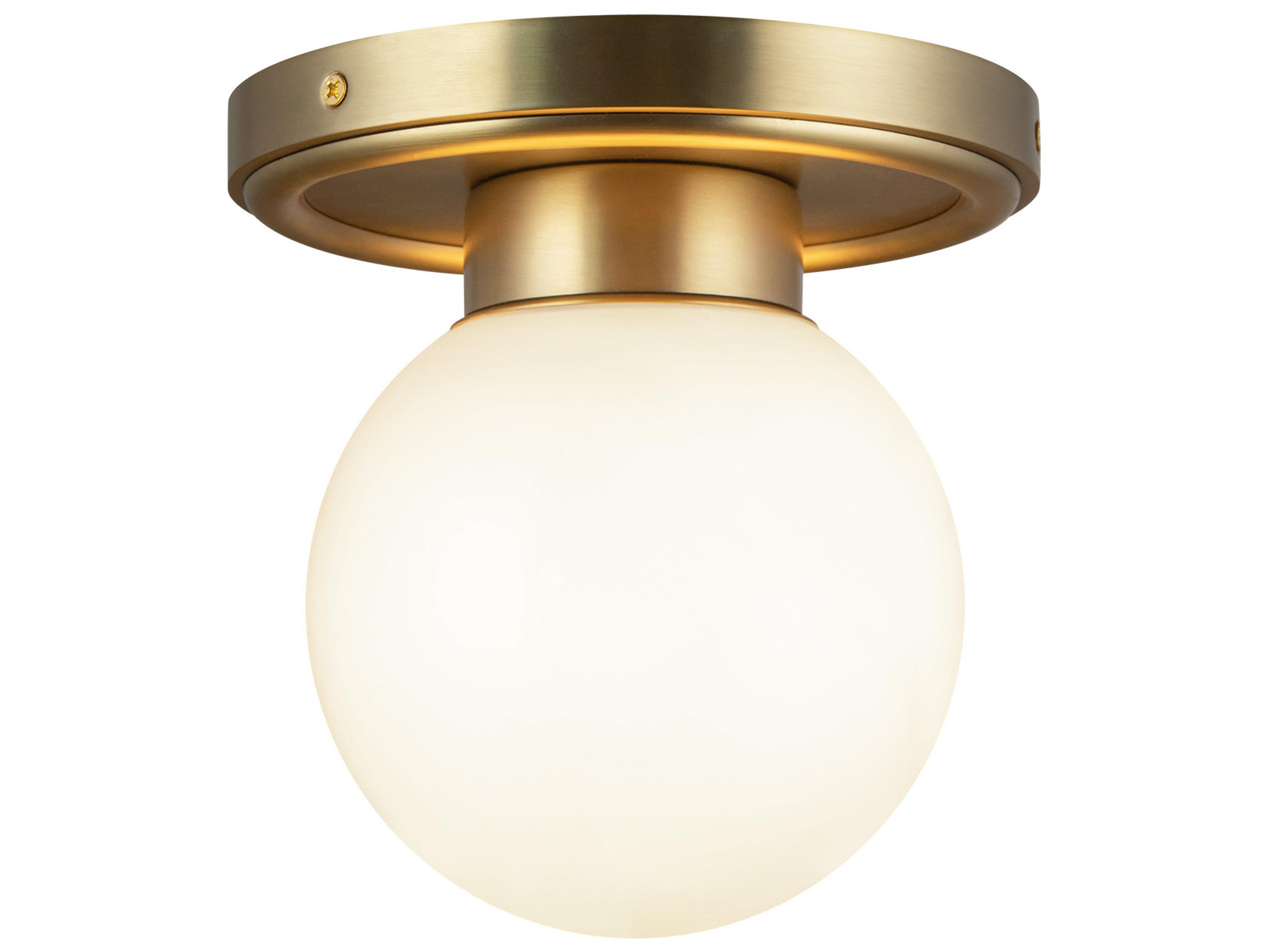 Alora Mood Fiore 1-Light Brushed Gold Globe Semi Flush Mount