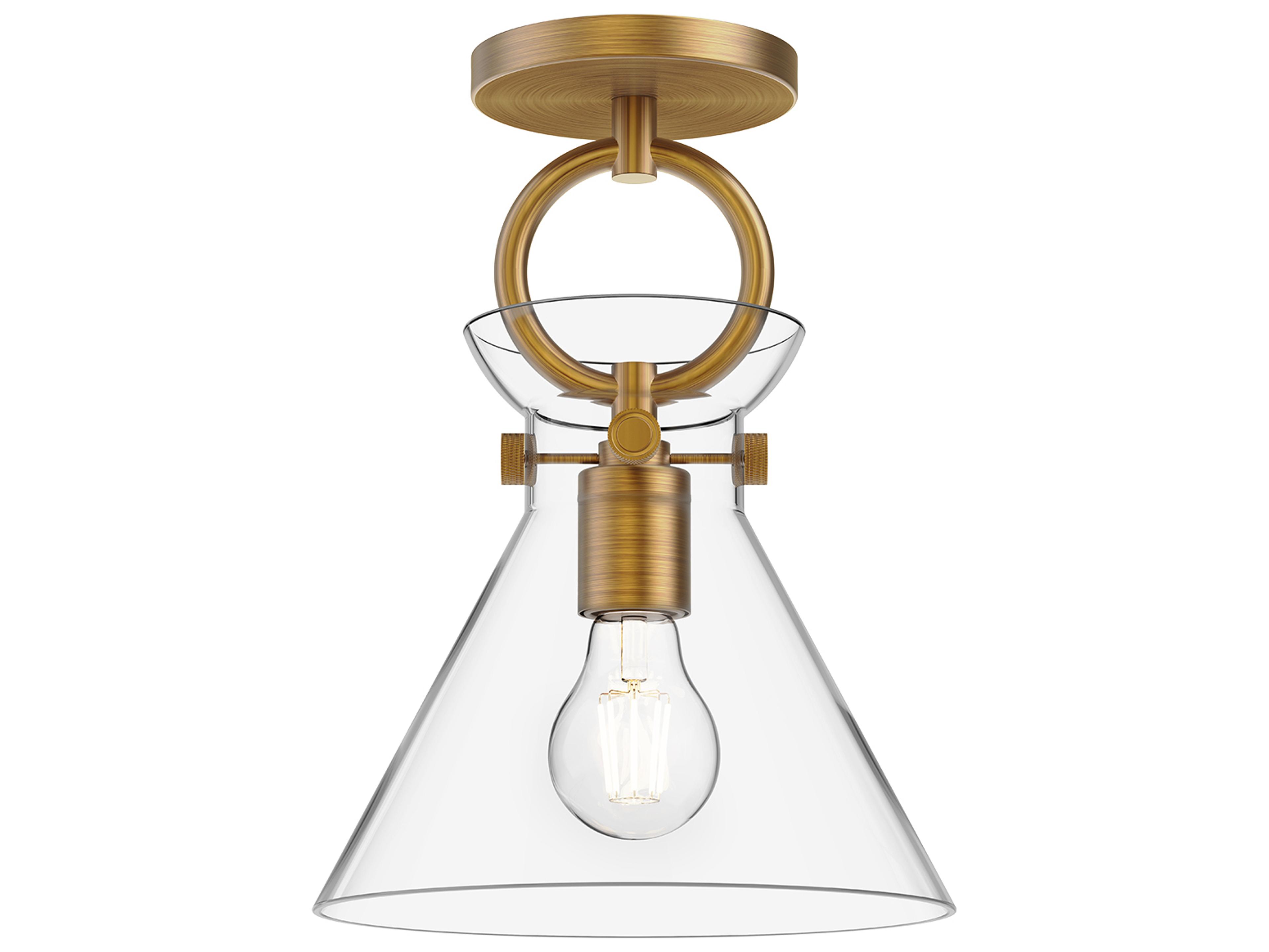 Alora Mood Emerson 1-Light Aged Gold Semi Flush Mount