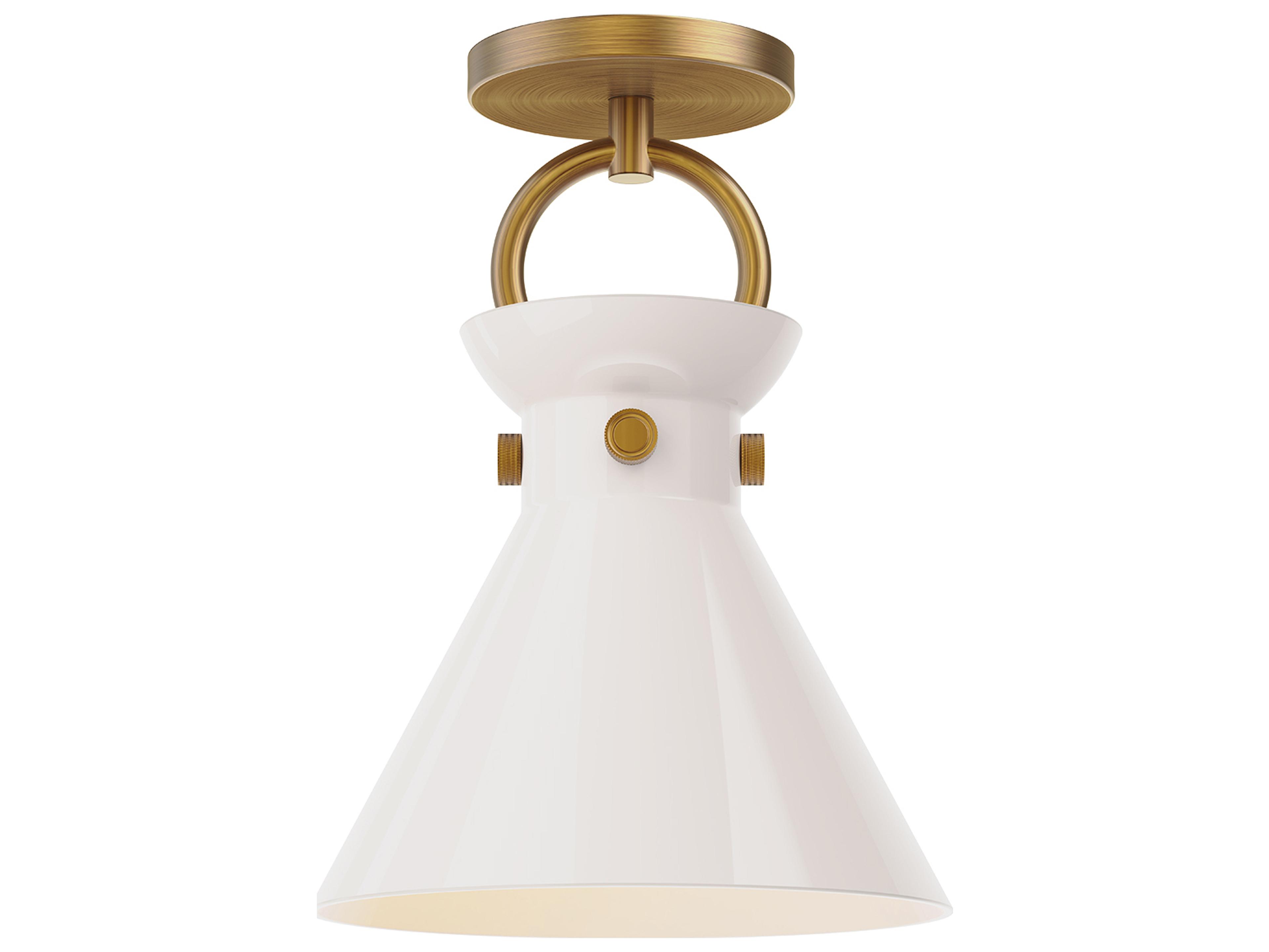 Alora Mood Emerson 1-Light Aged Gold Semi Flush Mount