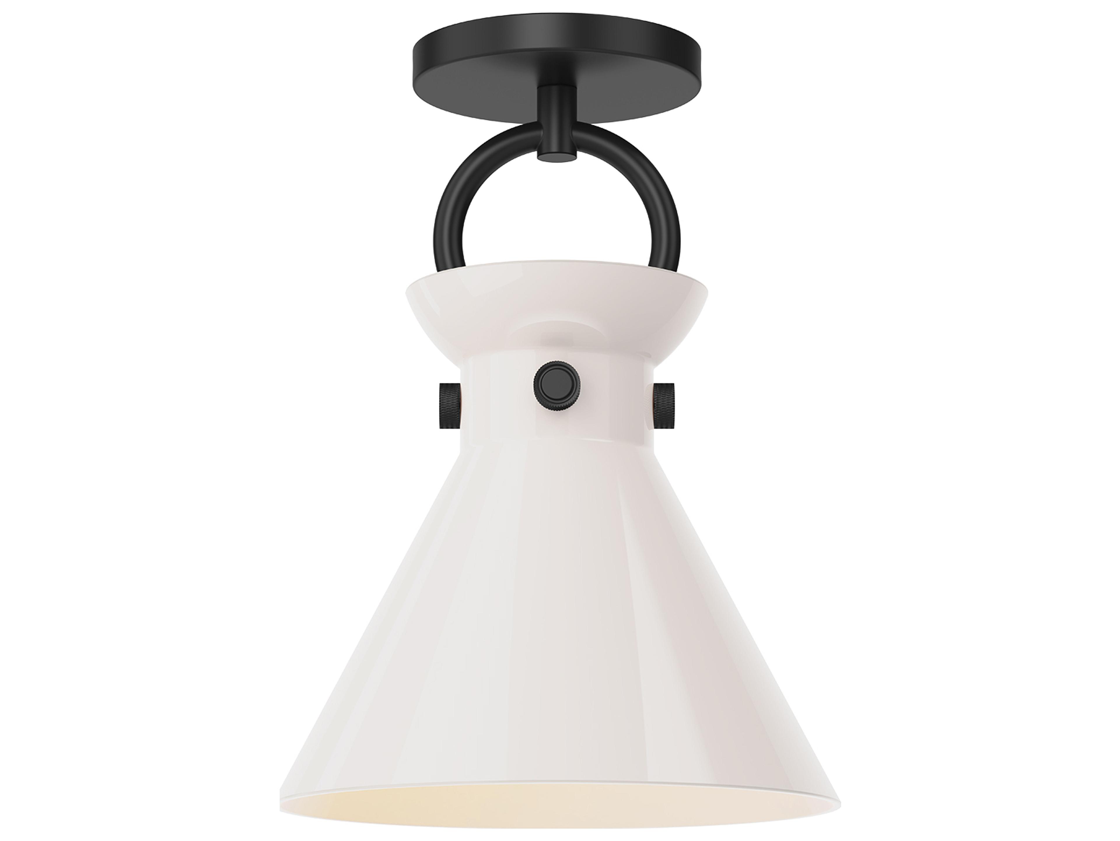 Alora Mood Emerson 1-Light Matte Black Semi Flush Mount