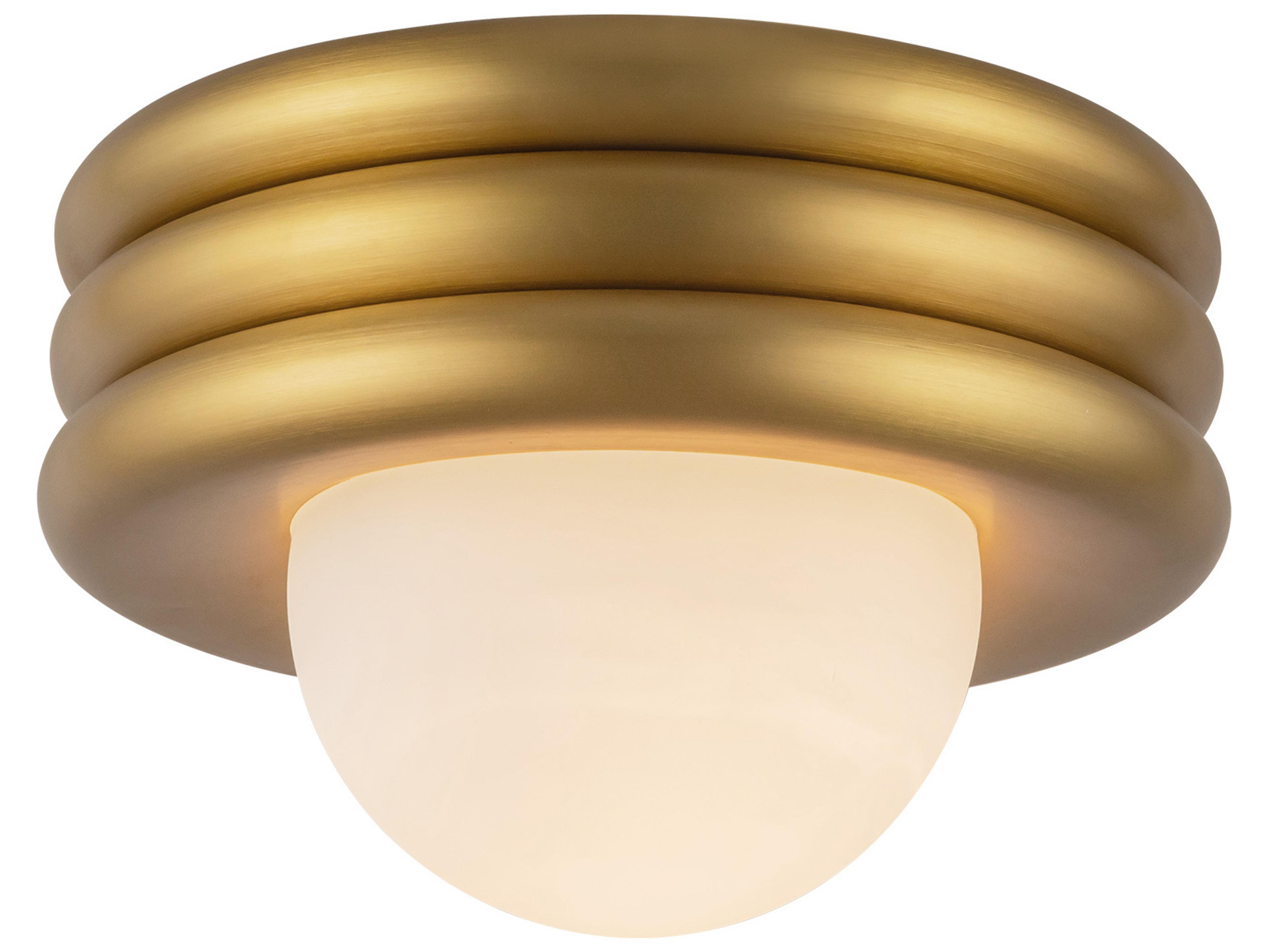 Alora Mood Harvey 1-Light Brushed Gold Globe Semi Flush Mount