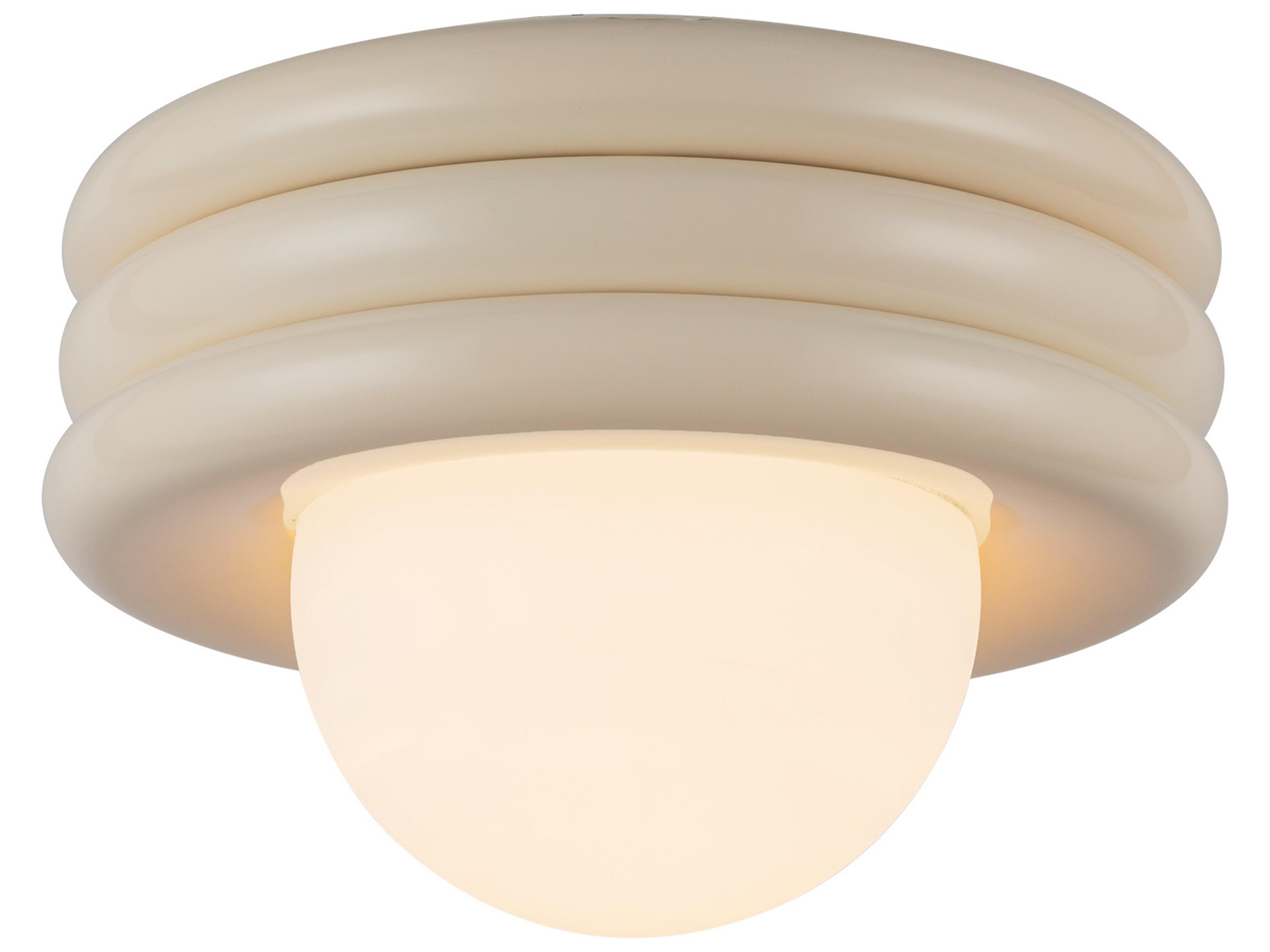 Alora Mood Harvey 1-Light Pearl White Globe Semi Flush Mount