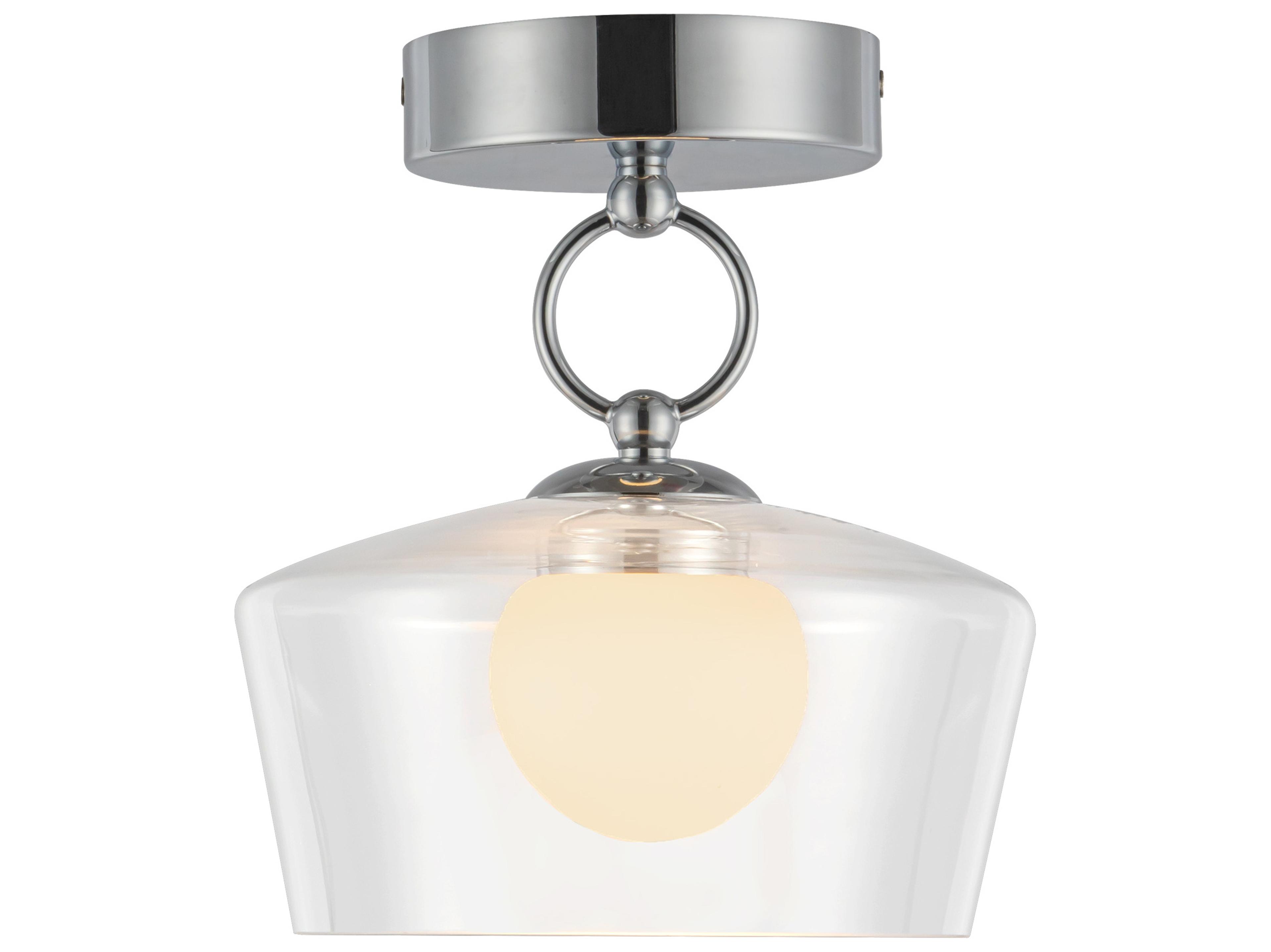 Alora Mood Leota Chrome Semi Flush Mount