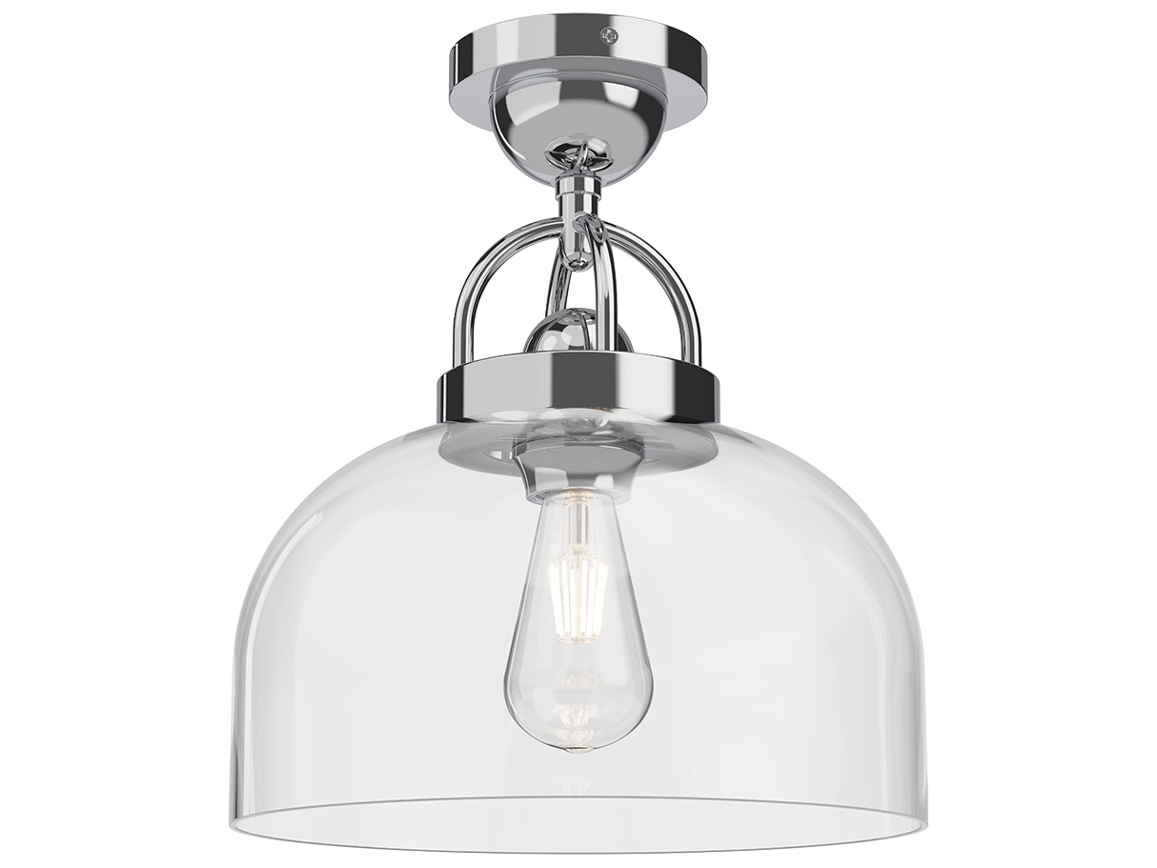 Alora Mood Lancaster 1-Light Chrome Semi Flush Mount