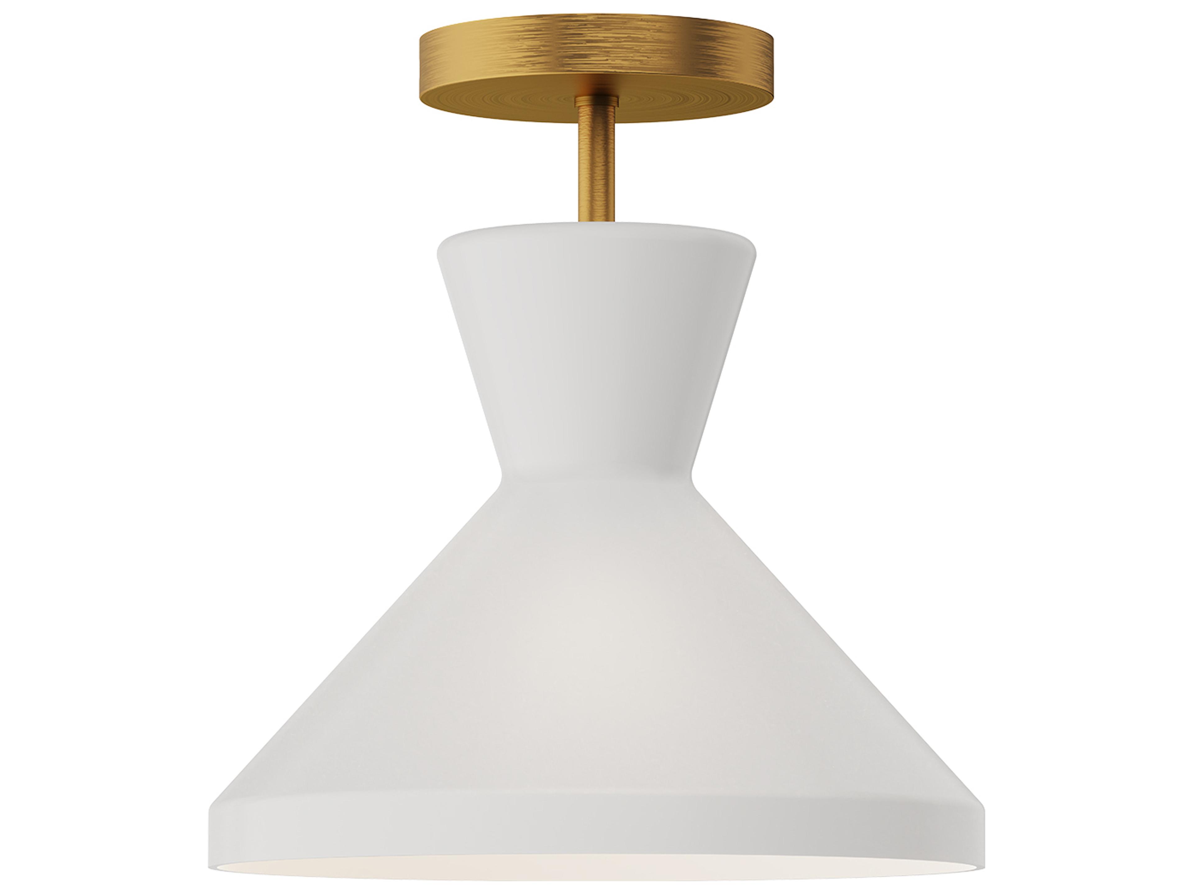 Alora Mood Betty 1-Light Aged Gold Semi Flush Mount