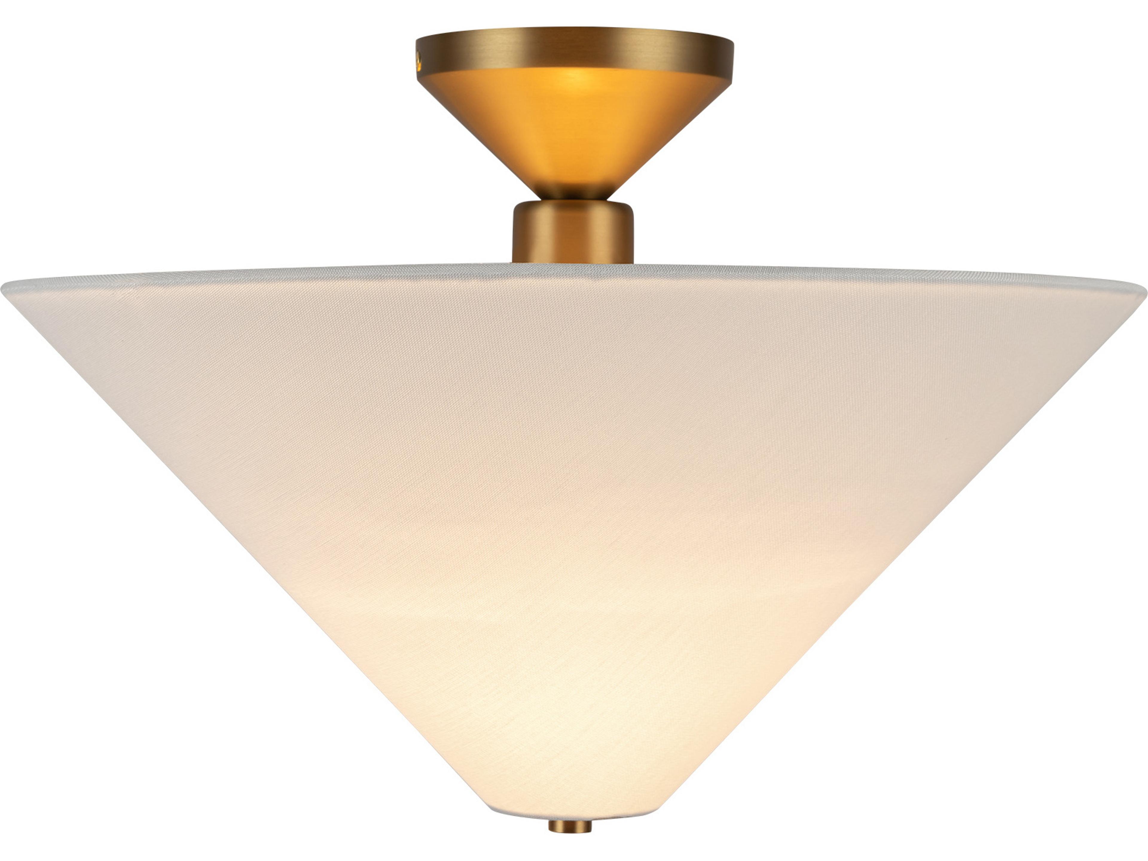 Alora Mood Bridgette 1-Light Brushed Gold Semi Flush Mount