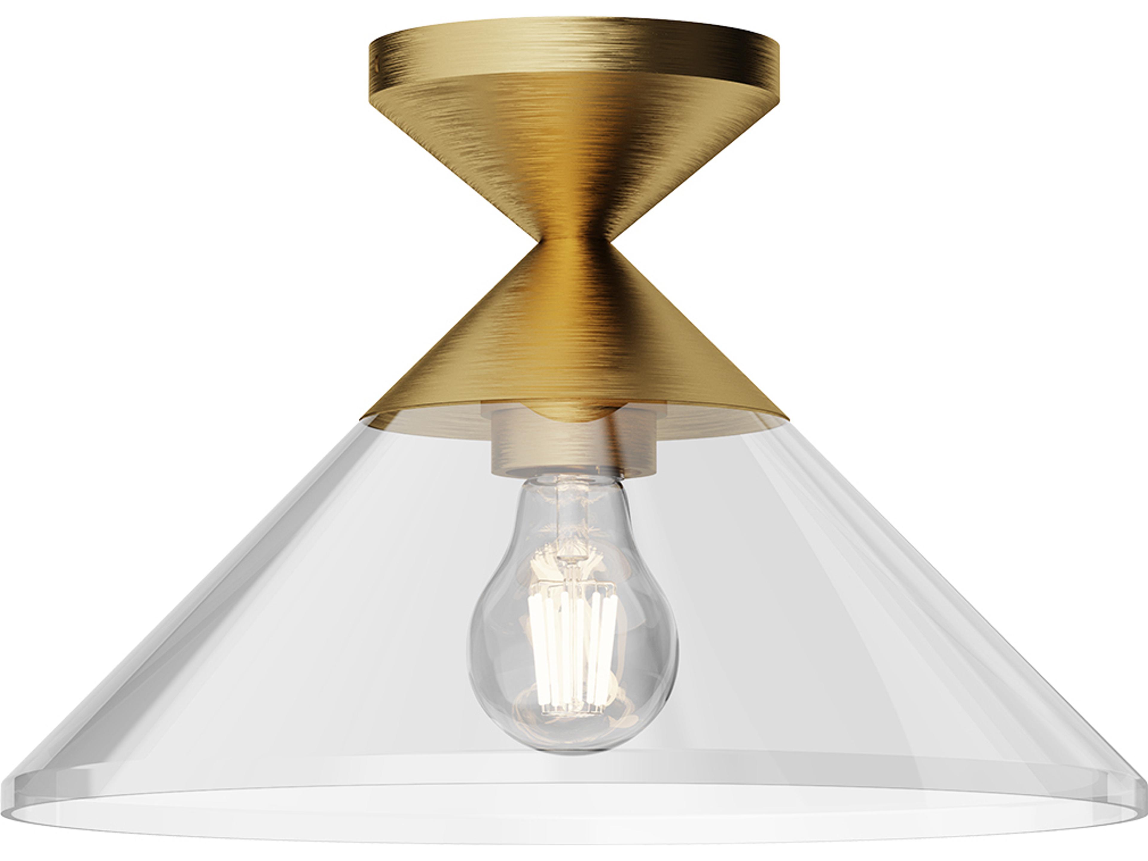 Alora Mood Mauer 1-Light Brushed Gold Semi Flush Mount