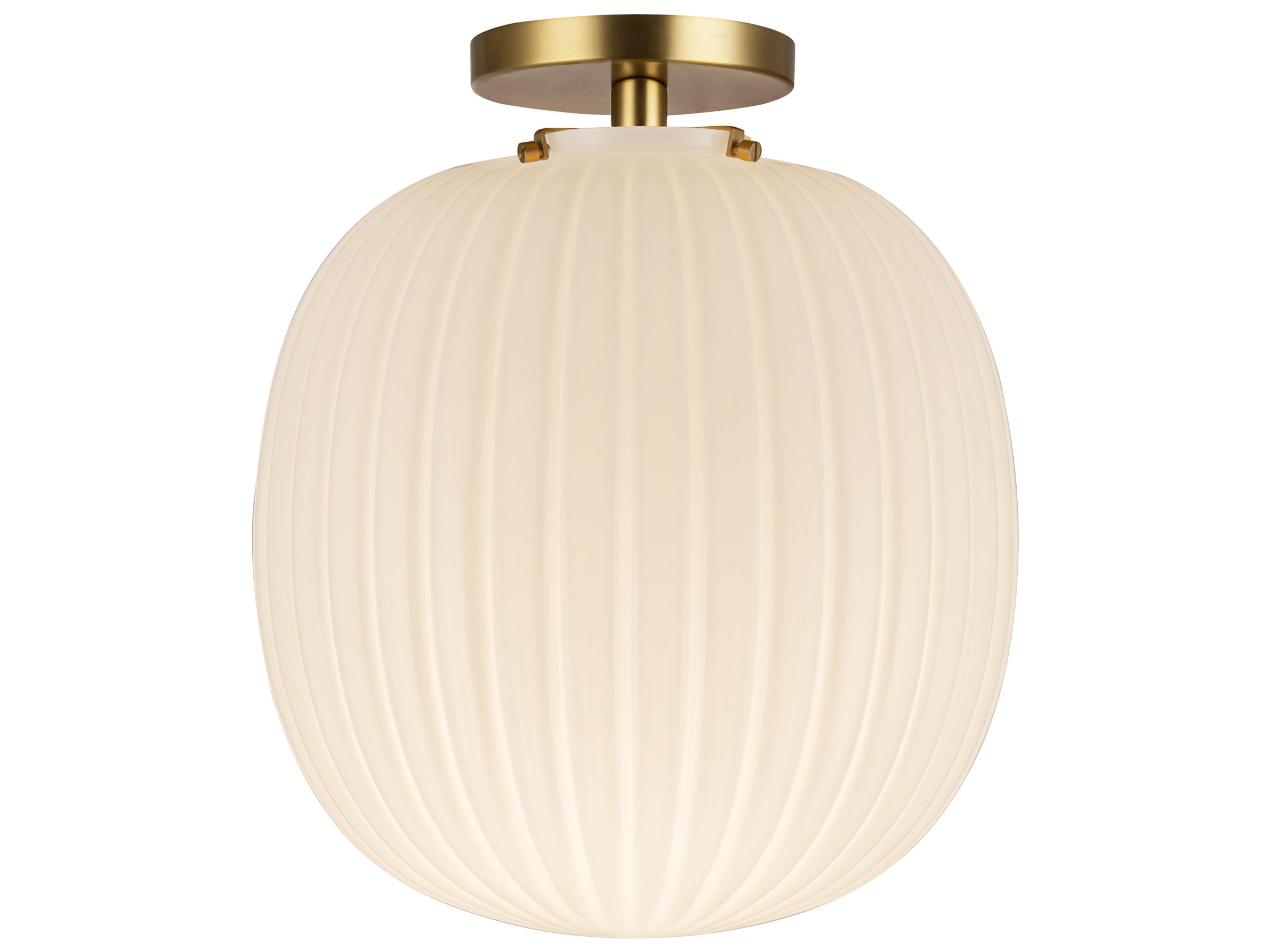 Alora Mood Cherise 1-Light Brushed Gold Semi Flush Mount