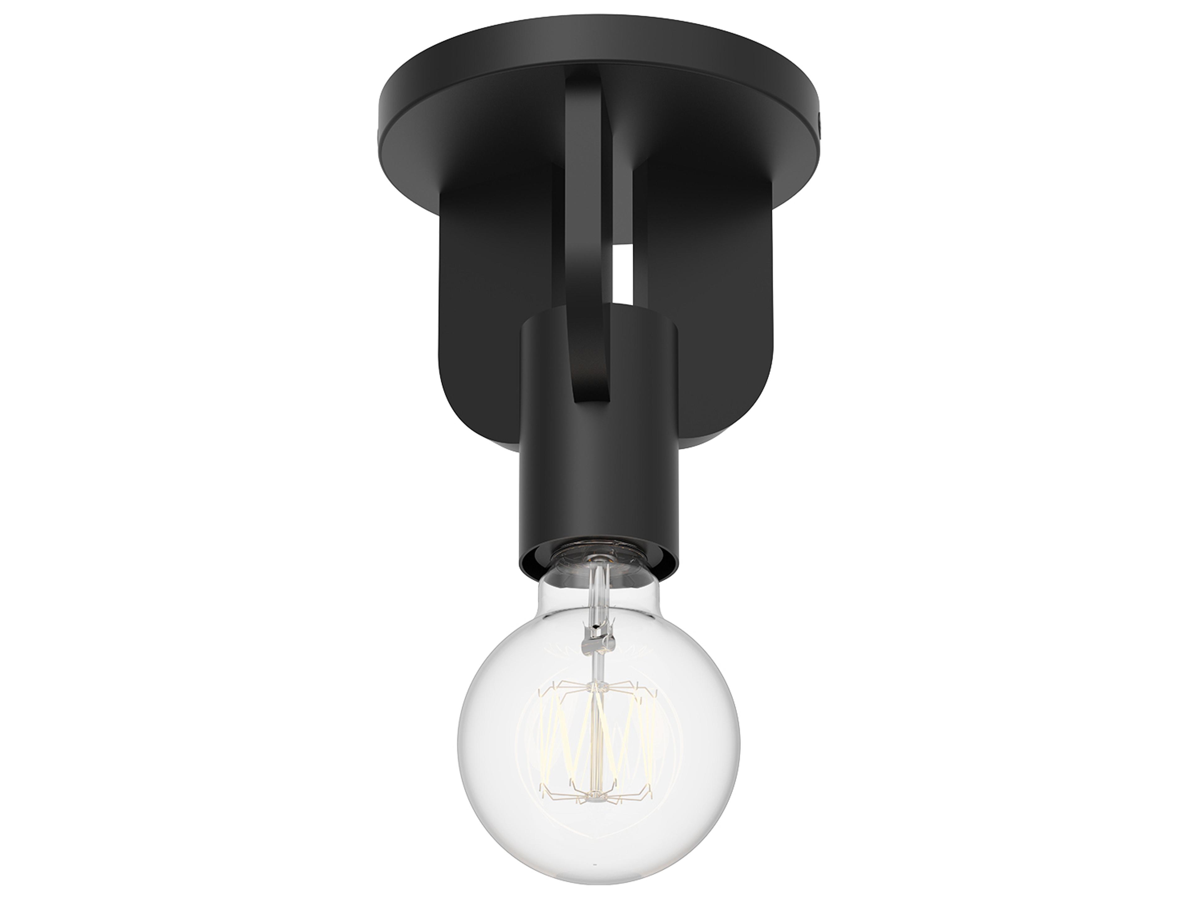 Alora Mood Claire 1-Light Matte Black Semi Flush Mount