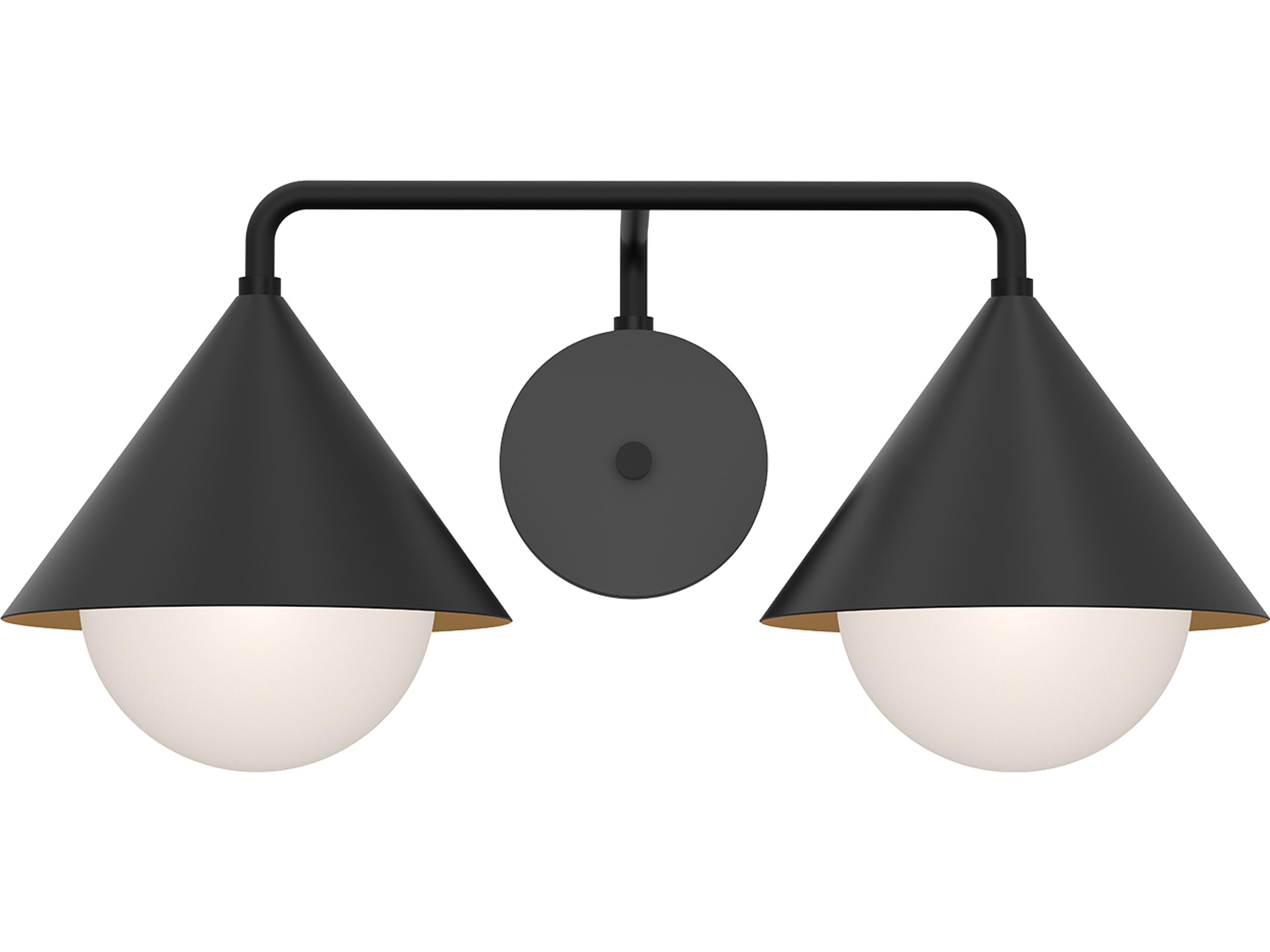 Alora Mood Remy 2-Light Matte Black Vanity Light