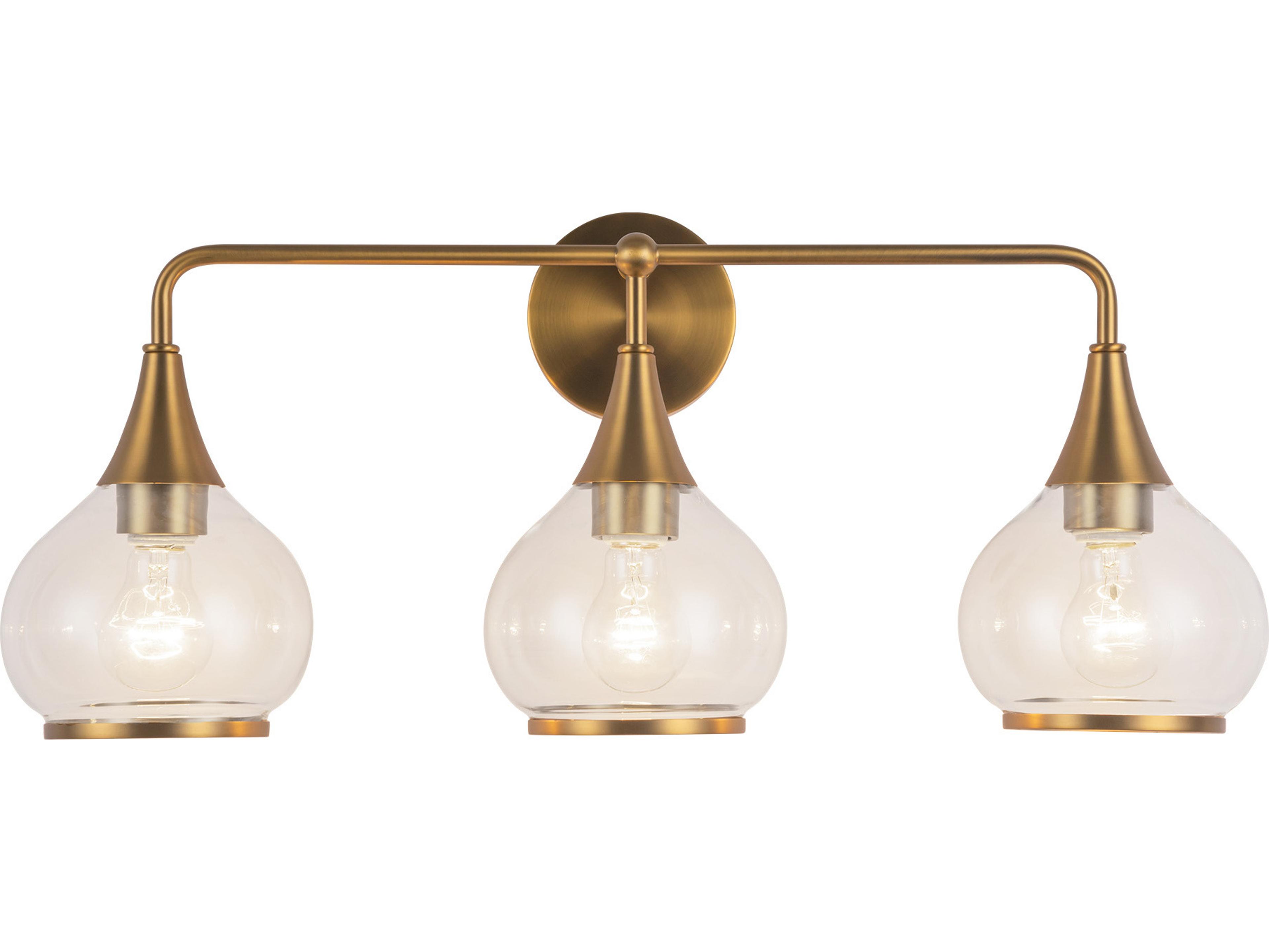 Alora Mood Hazel 3-Light Aged Gold Vanity Light