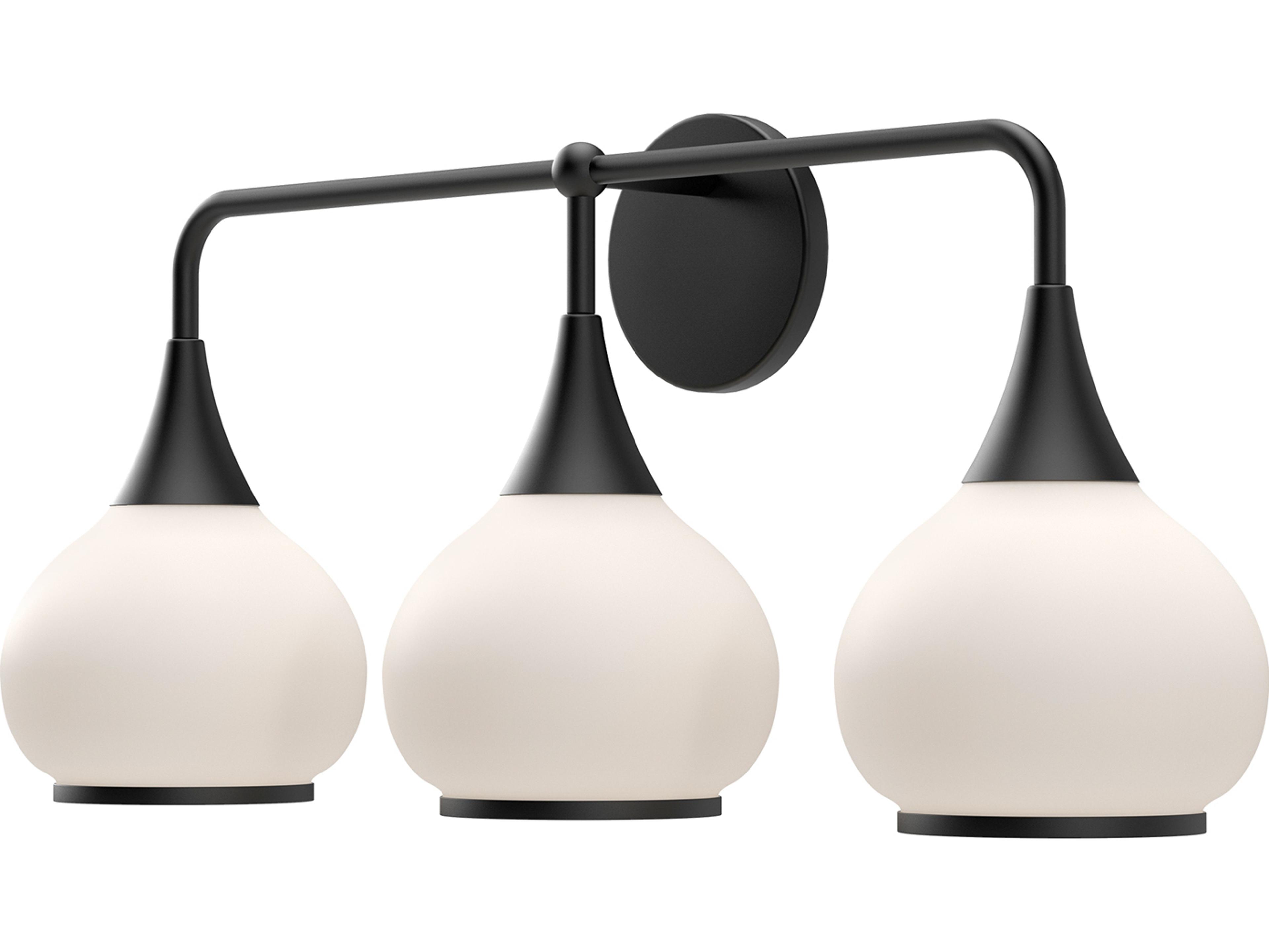 Alora Mood Hazel 3-Light Matte Black Vanity Light