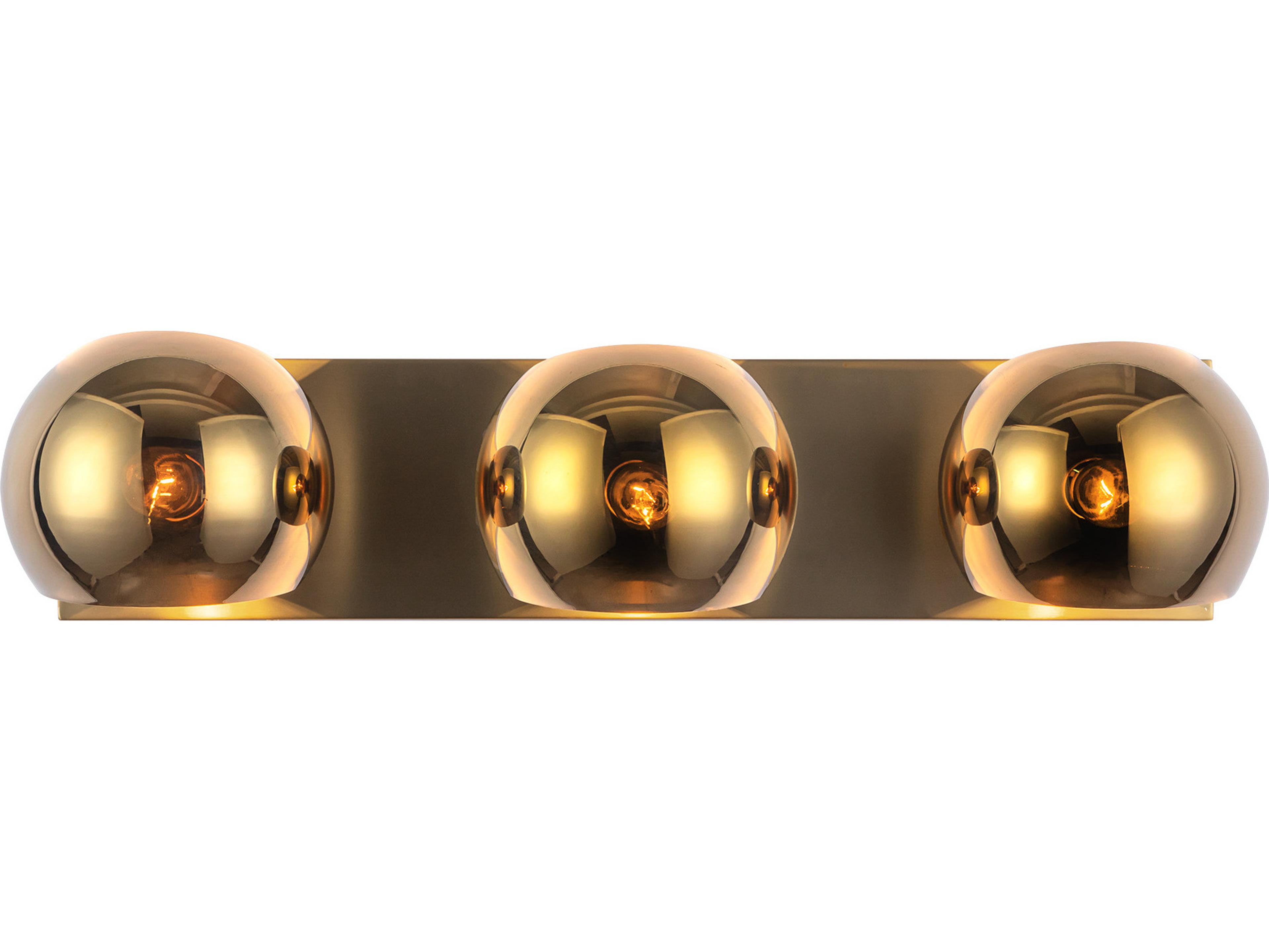 Alora Mood Willow 3-Light Brushed Gold Vanity Light