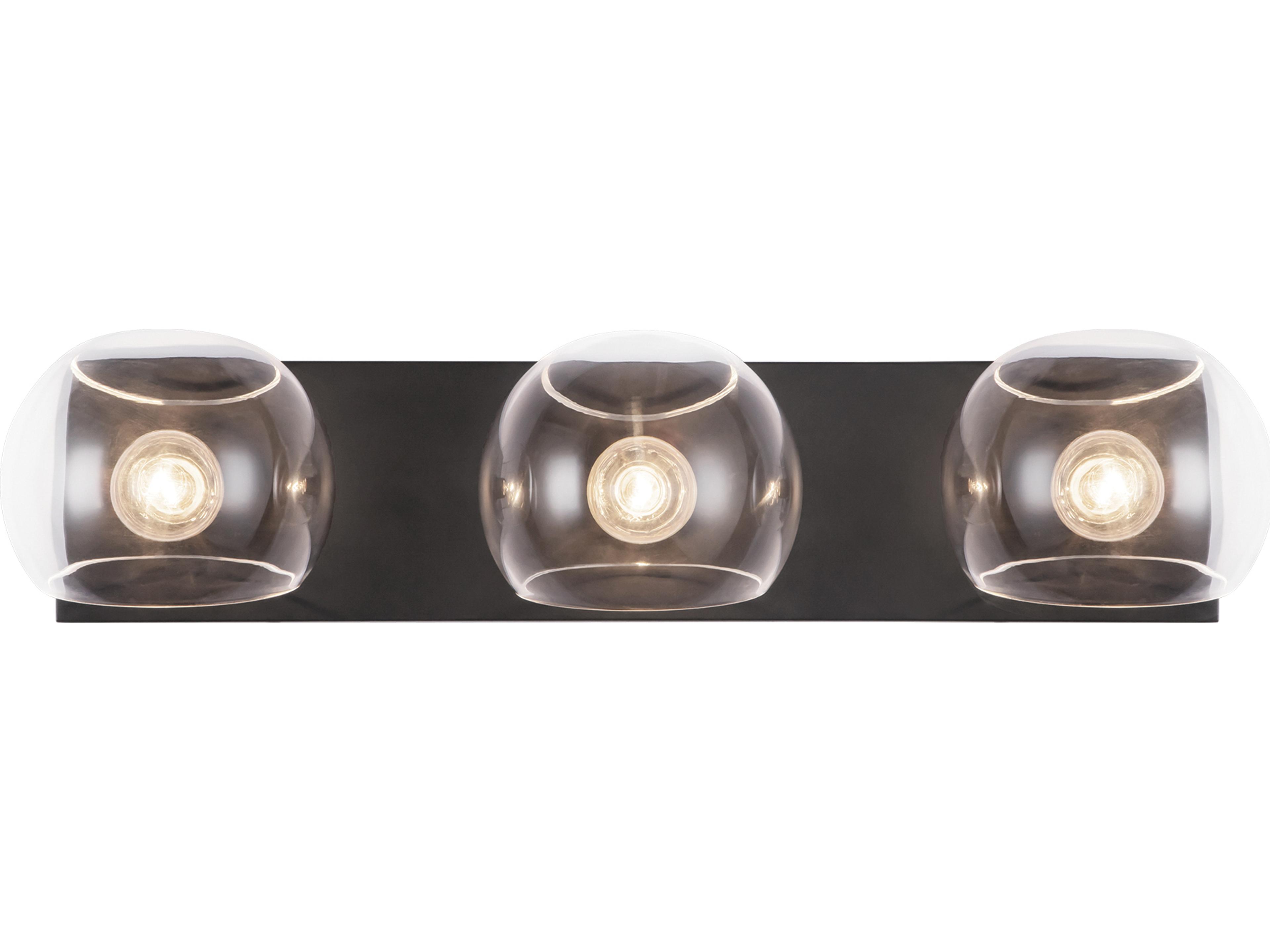 Willow 3-Light Matte Black Vanity Light