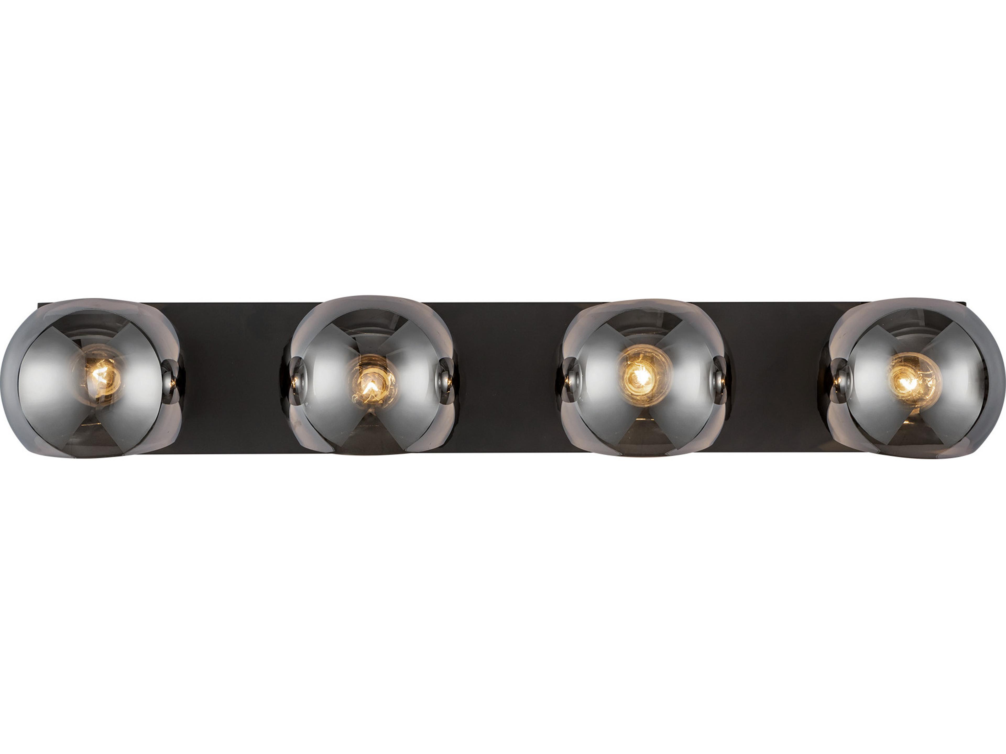 Alora Mood Willow 4-Light Matte Black Vanity Light