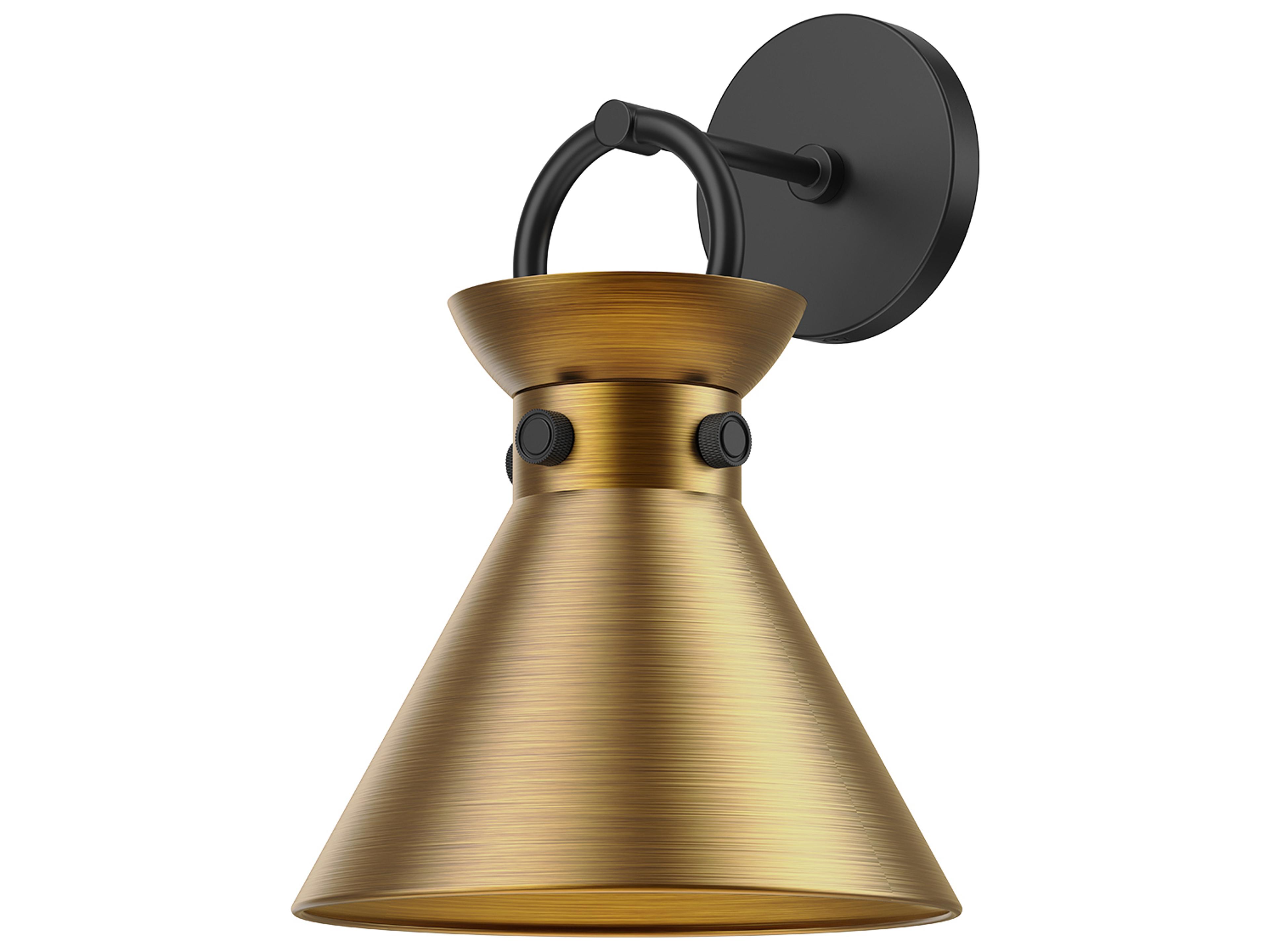 Alora Mood Emerson 1-Light Matte Black Aged Gold Wall Sconce