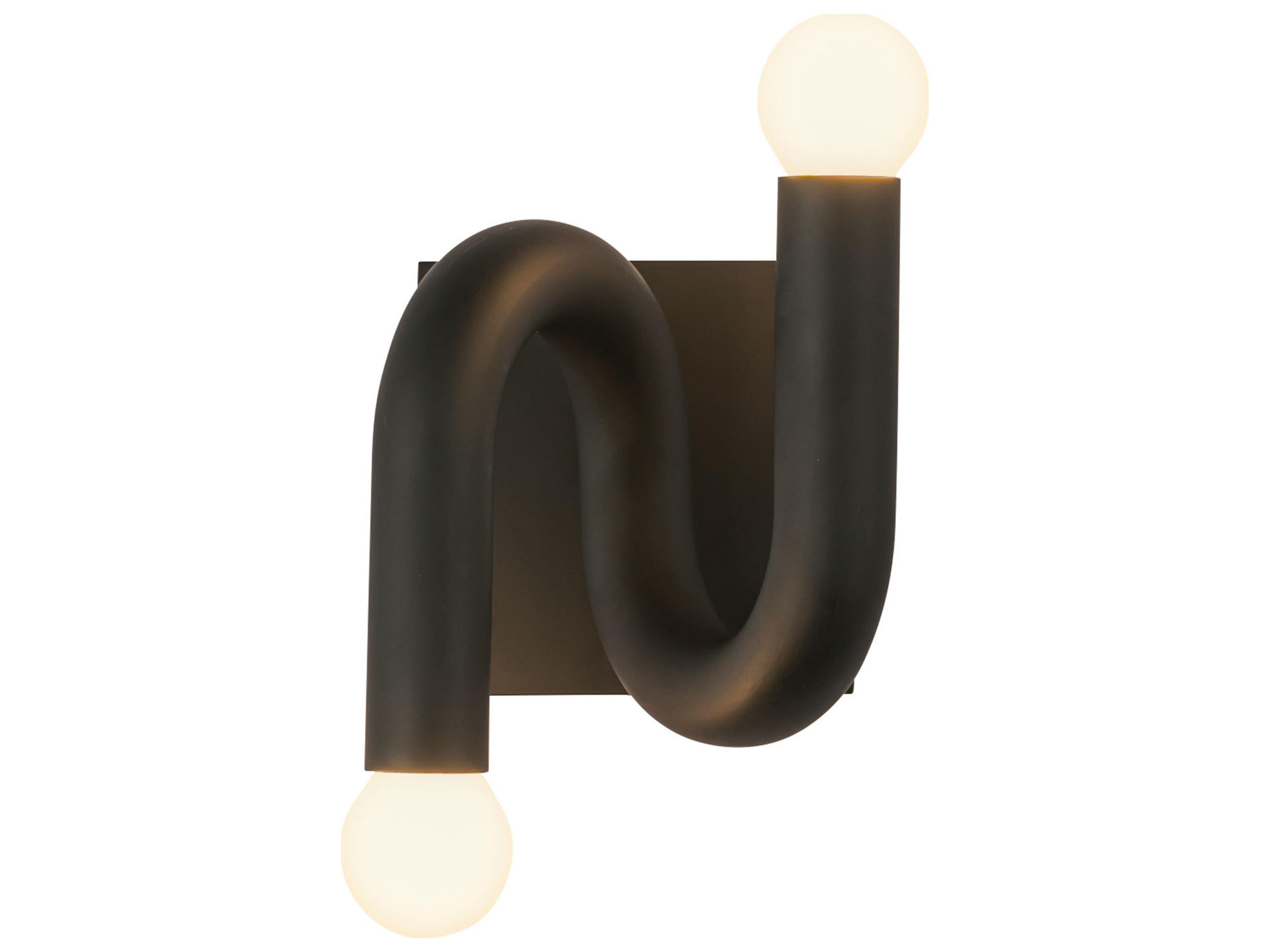 Alora Mood Sadie 2-Light Matte Black Wall Sconce