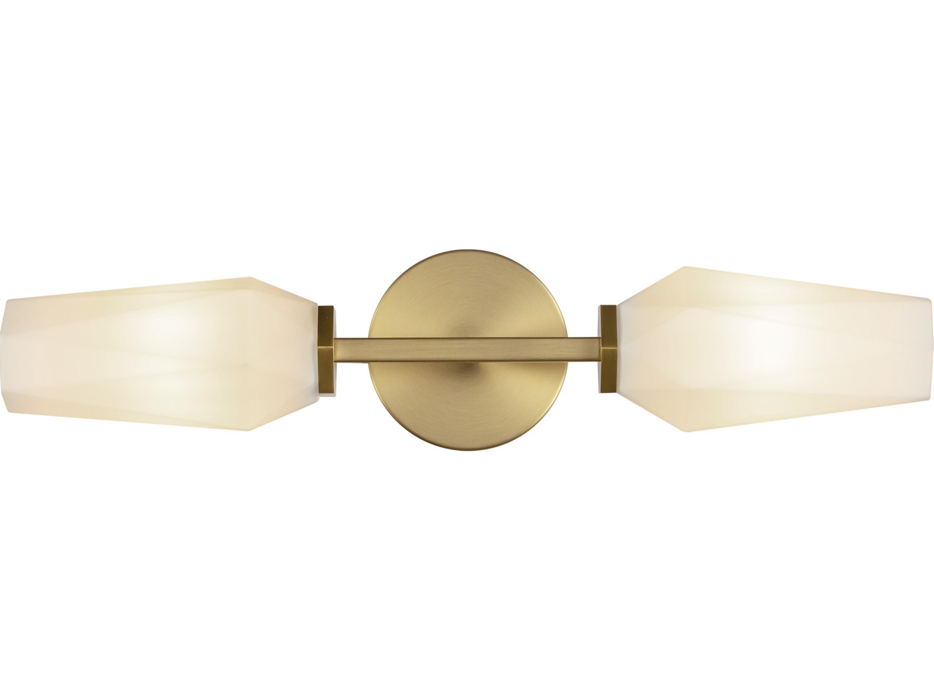Alora Mood Krysta 2-Light Brushed Gold Wall Sconce