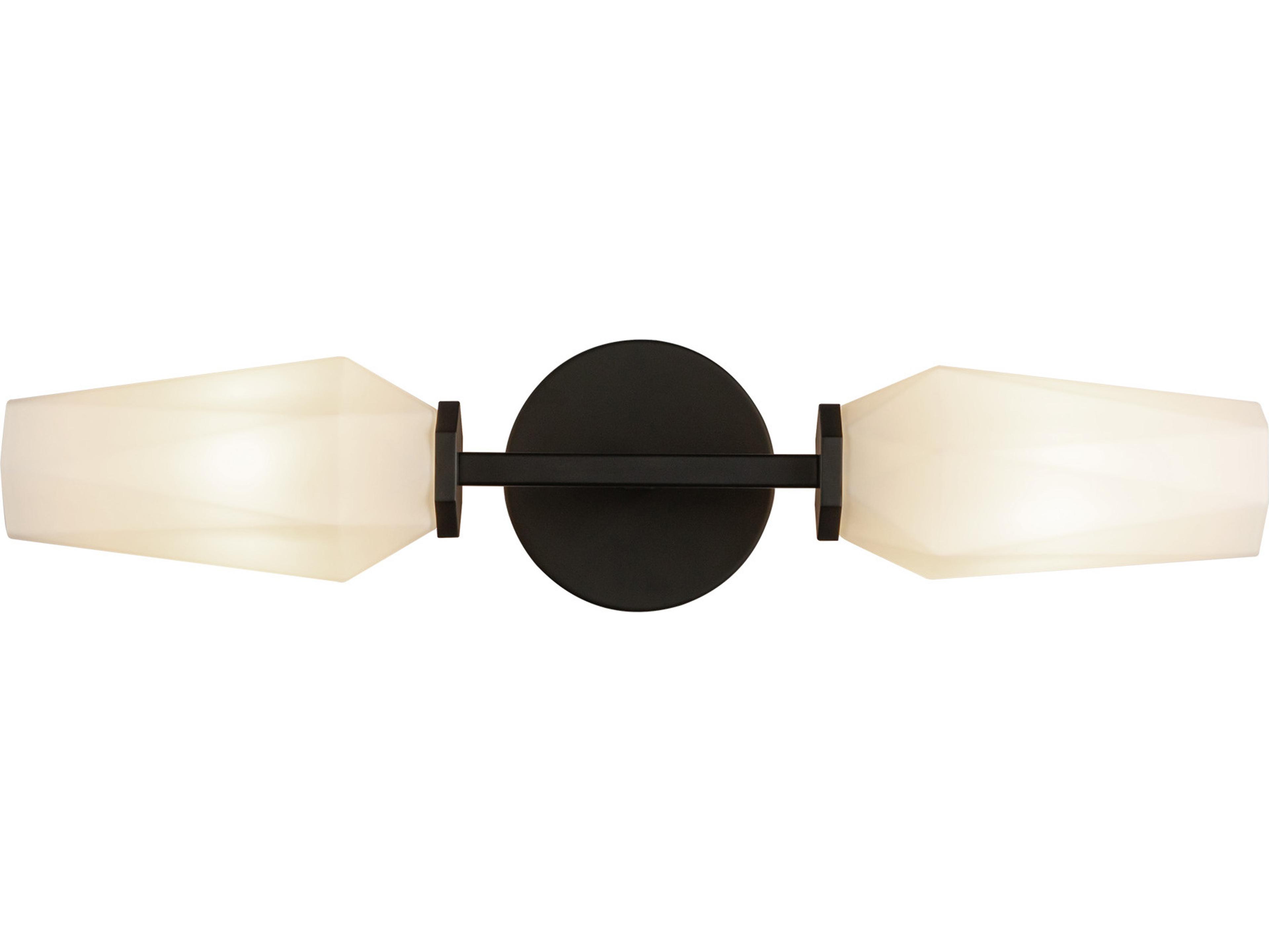 Alora Mood Krysta 2-Light Matte Black Wall Sconce